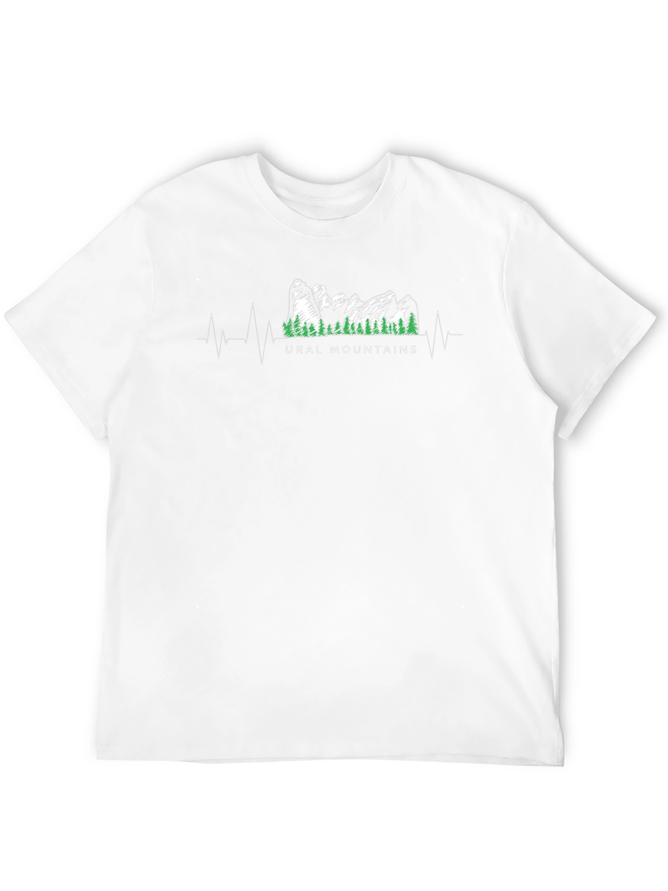 Ural Mountains Heartbeat T-Shirt - Black