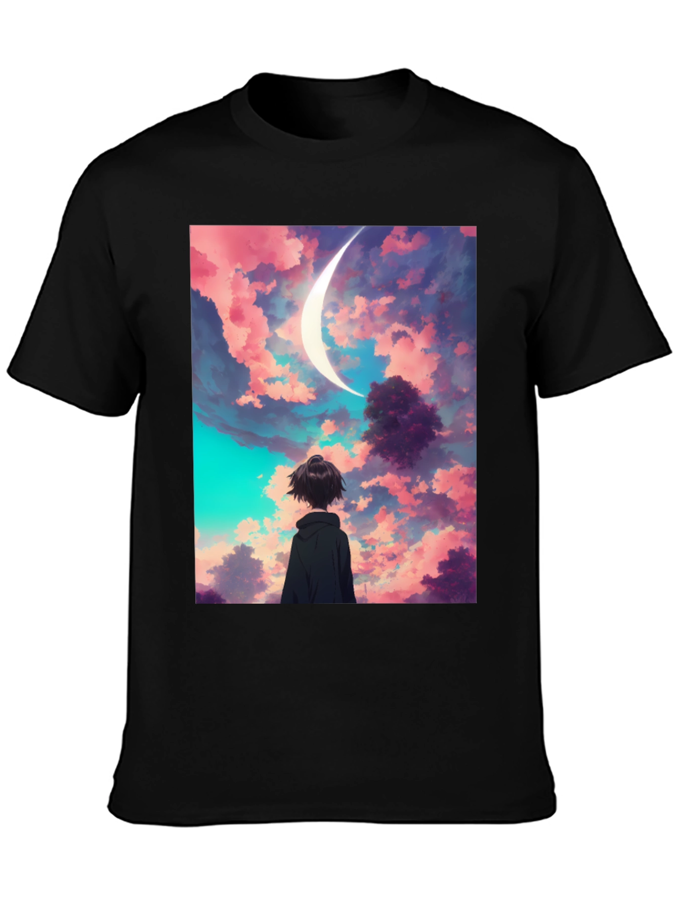 Anime Moonscape Graphic T-Shirt