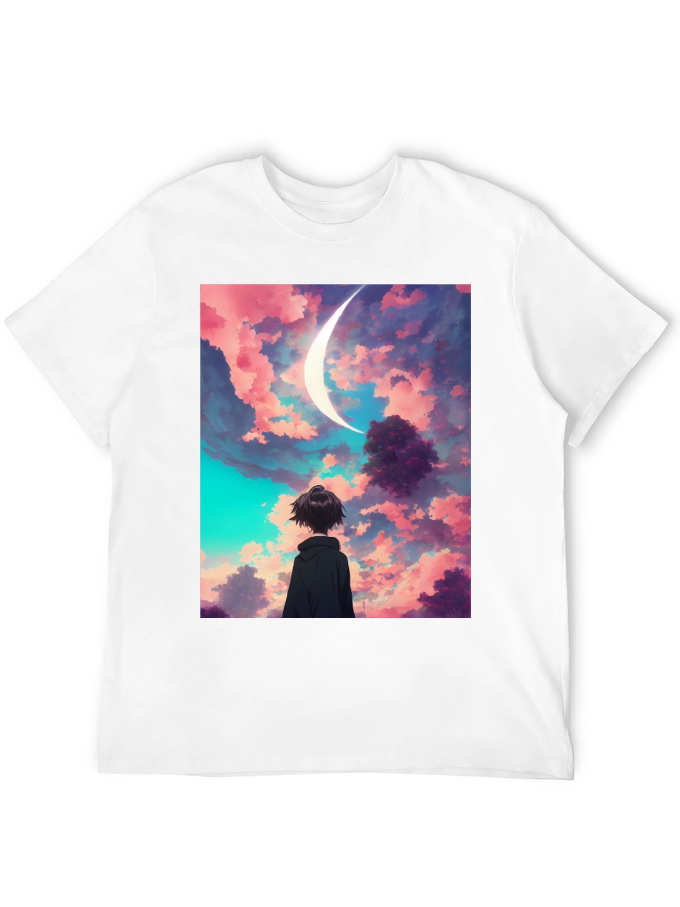 Anime Moonscape Graphic T-Shirt