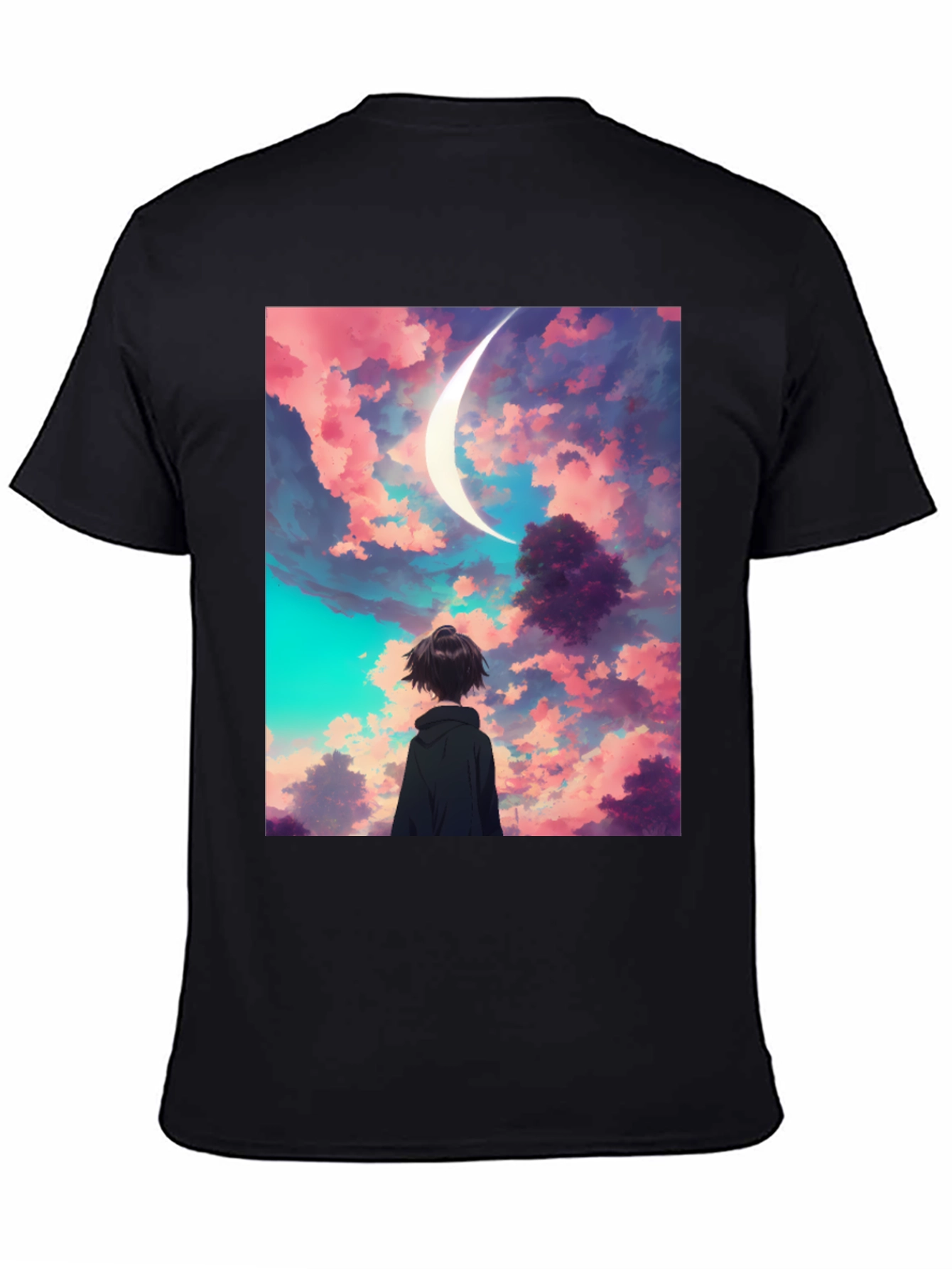 Anime Moonscape Graphic T-Shirt