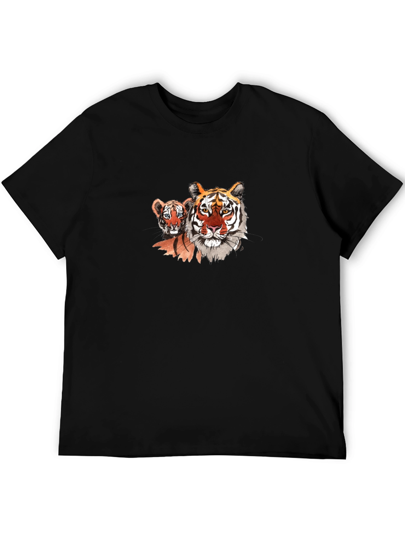 Tiger and Cub Graphic Tee - Black