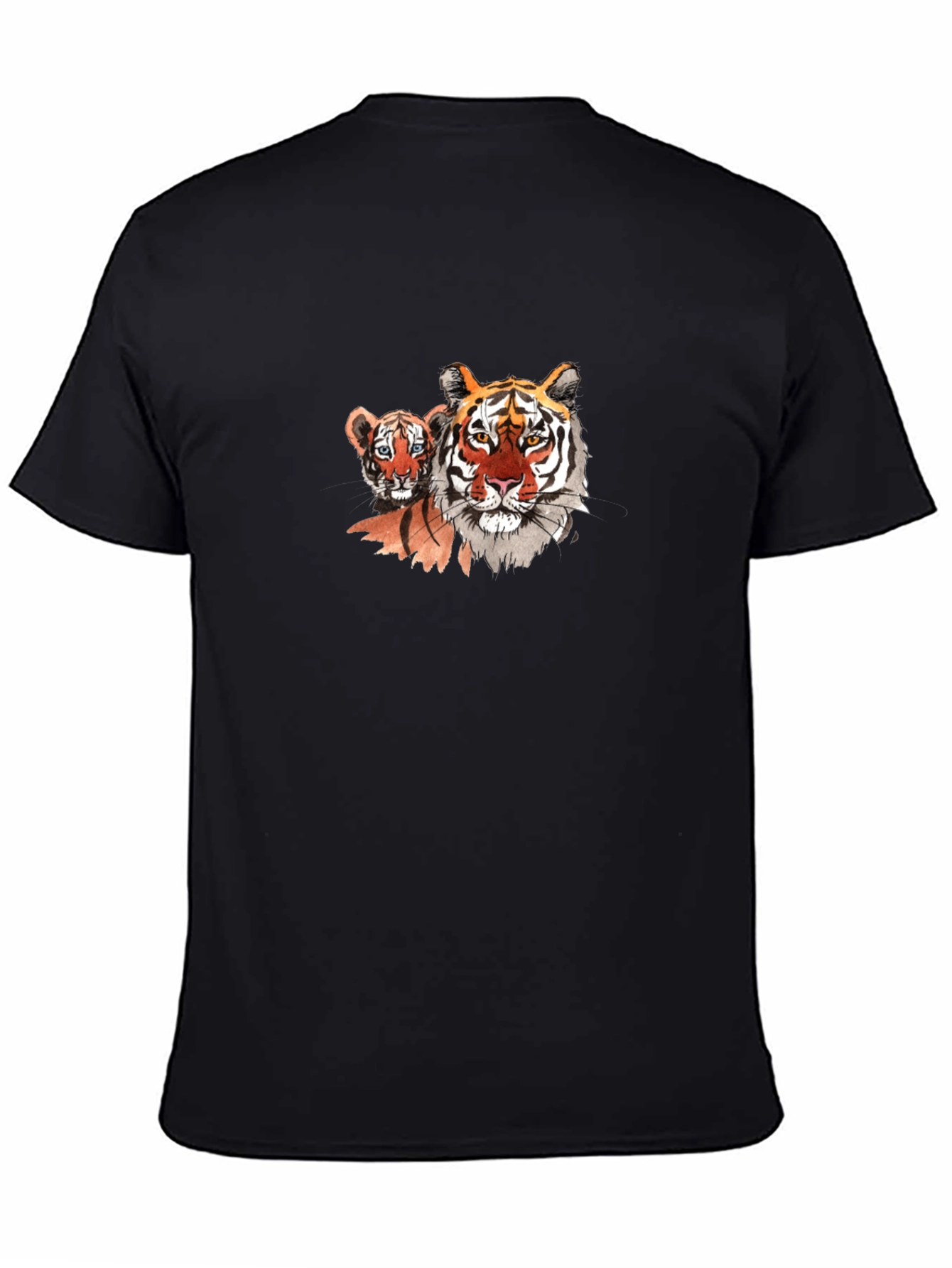 Tiger and Cub Graphic Tee - Black