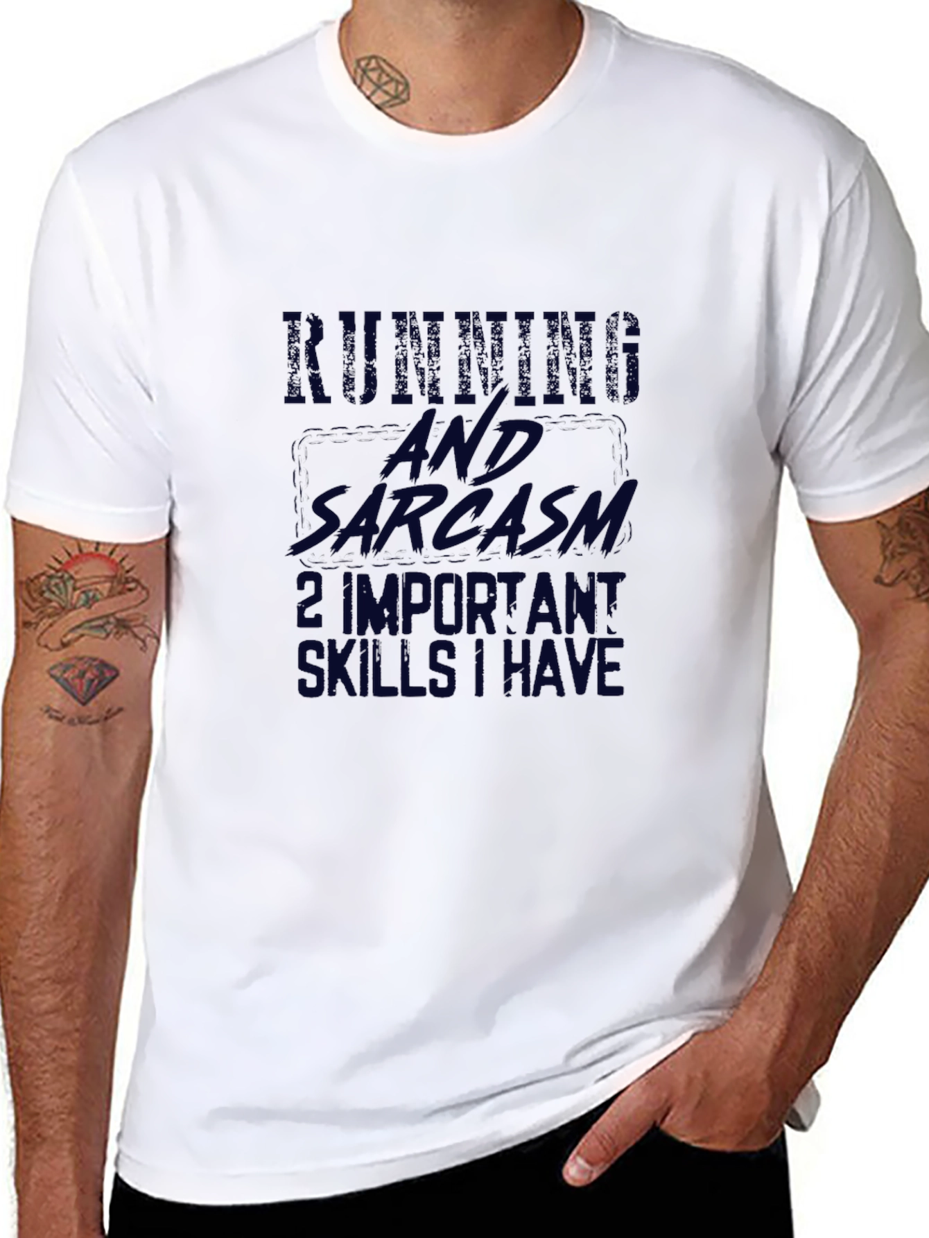 Running & Sarcasm Black T-Shirt