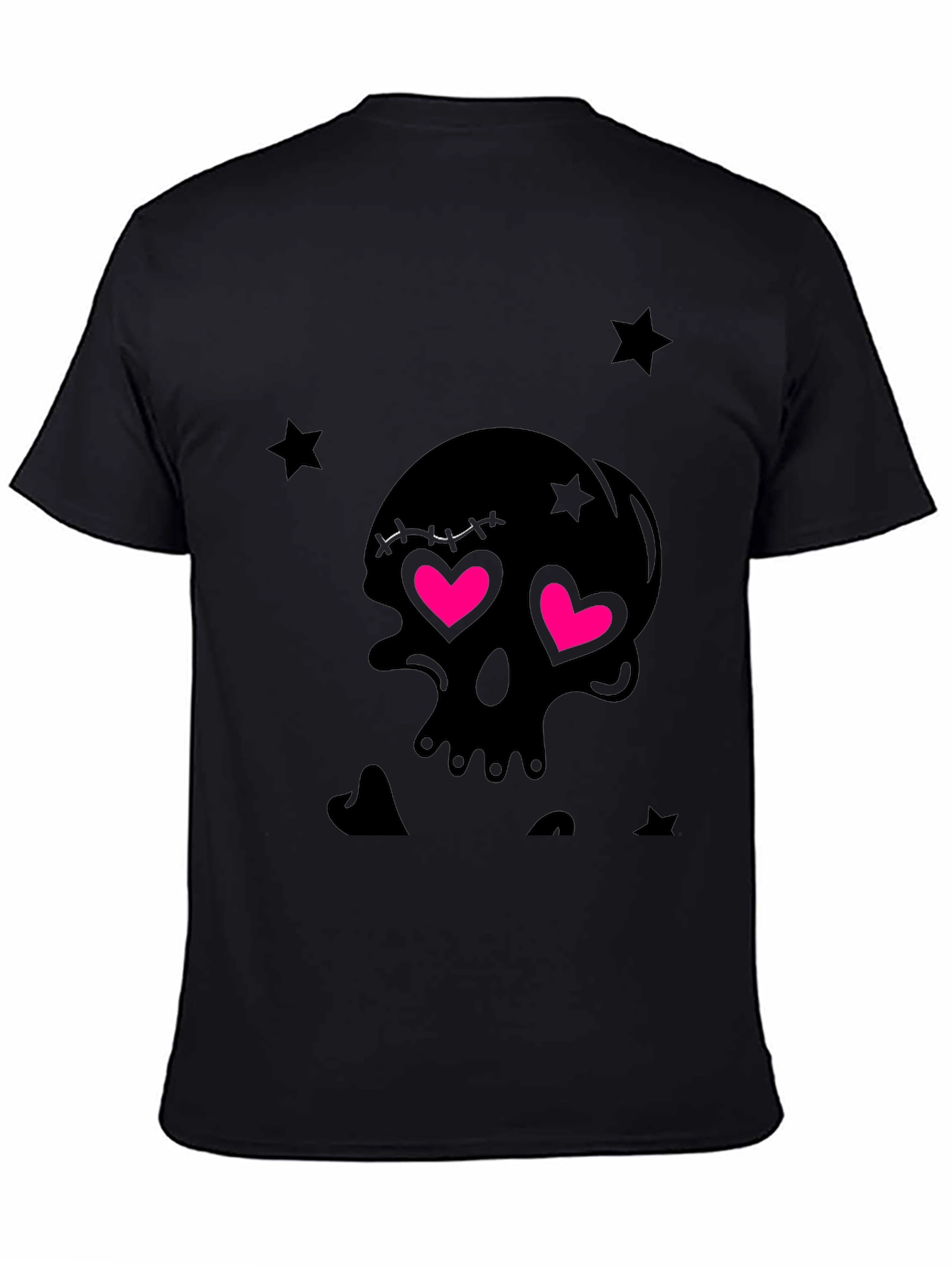 Skull with Heart Eyes Graphic T-Shirt