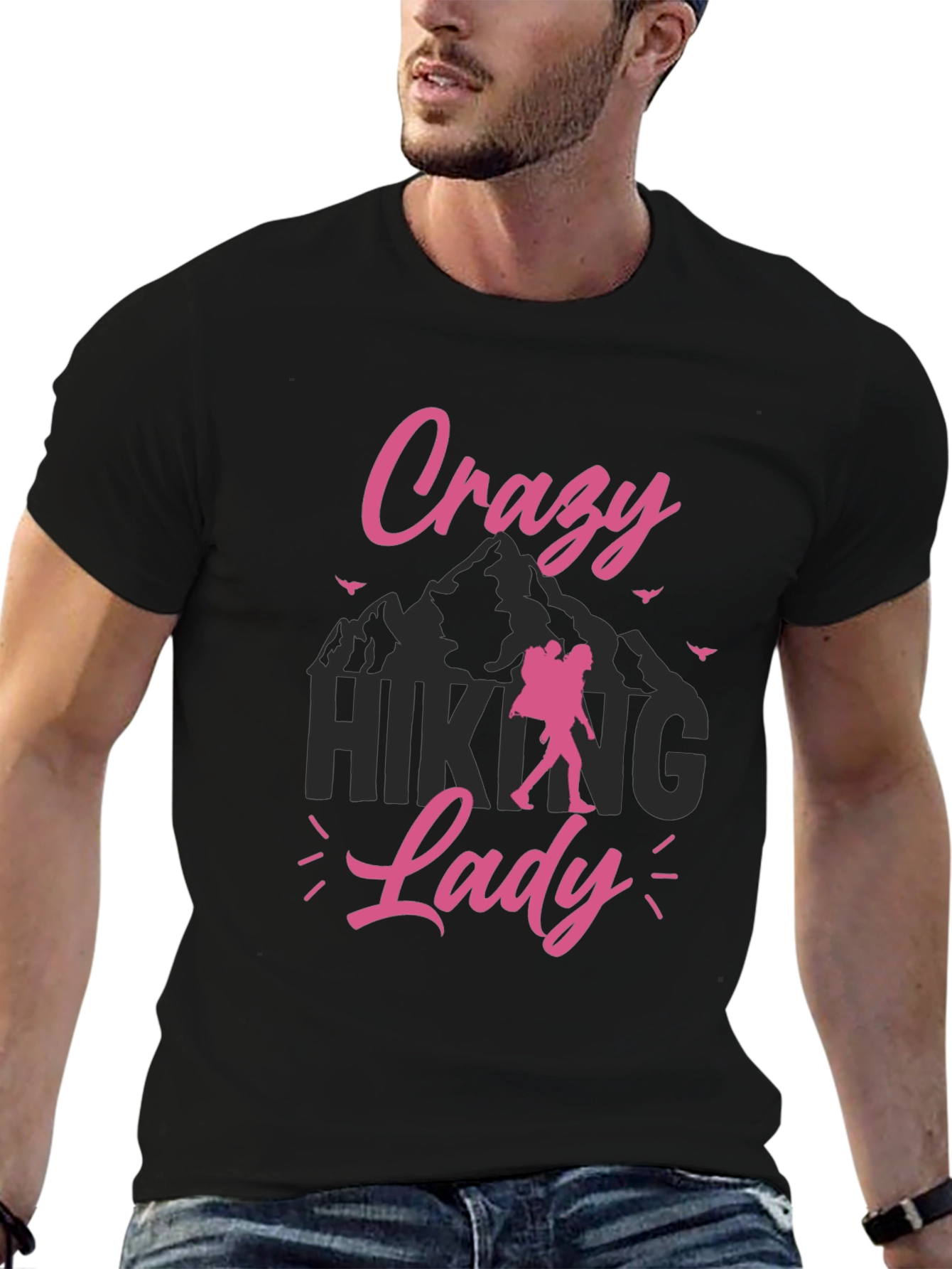 Crazy Hiking Lady Graphic Tee