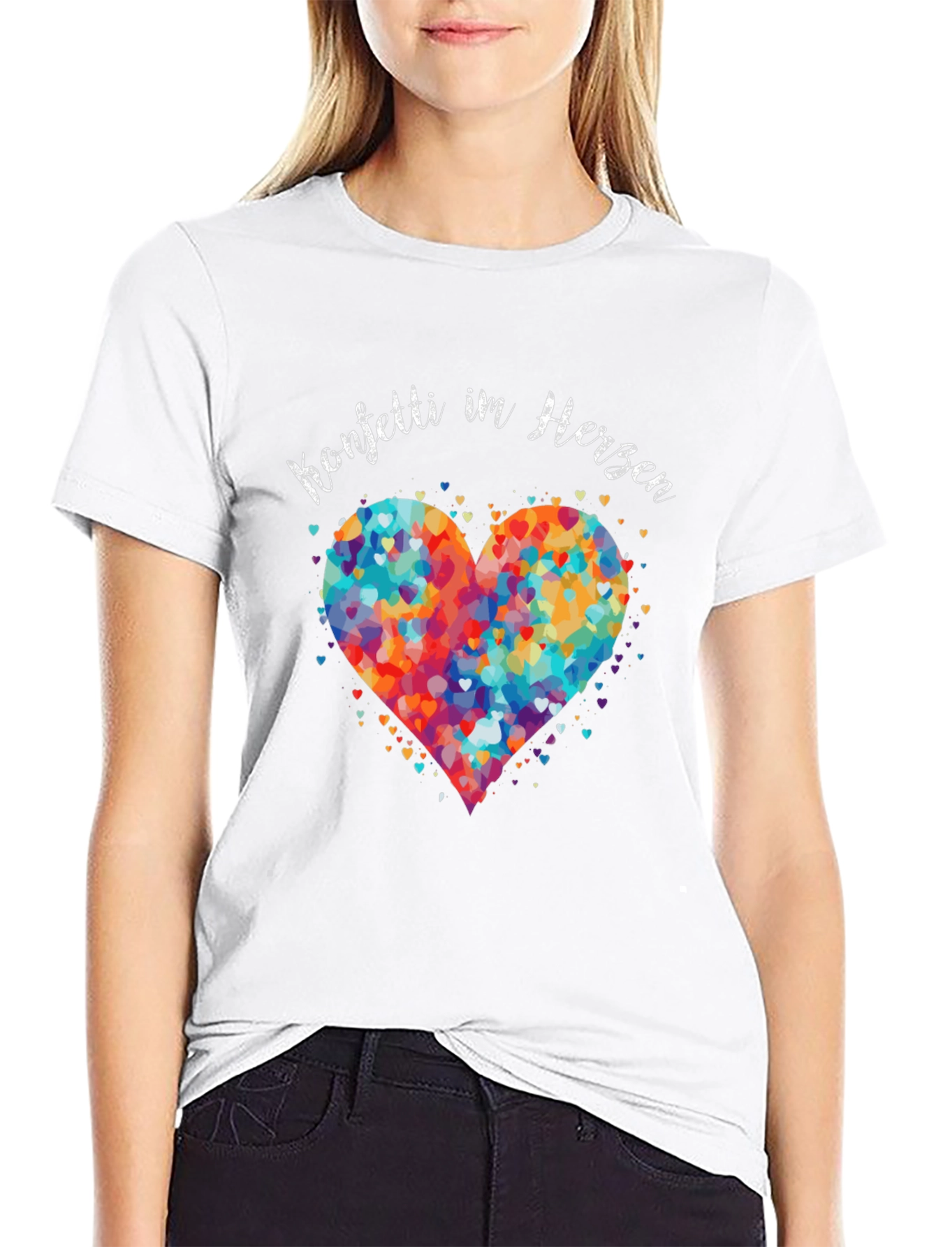 Confetti Heart Graphic T-Shirt - Unisex
