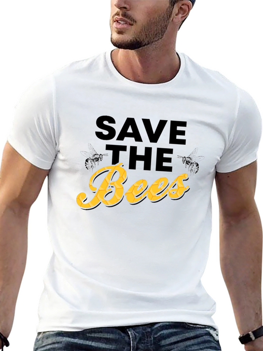 Save the Bees T-Shirt - Black Cotton Graphic Tee