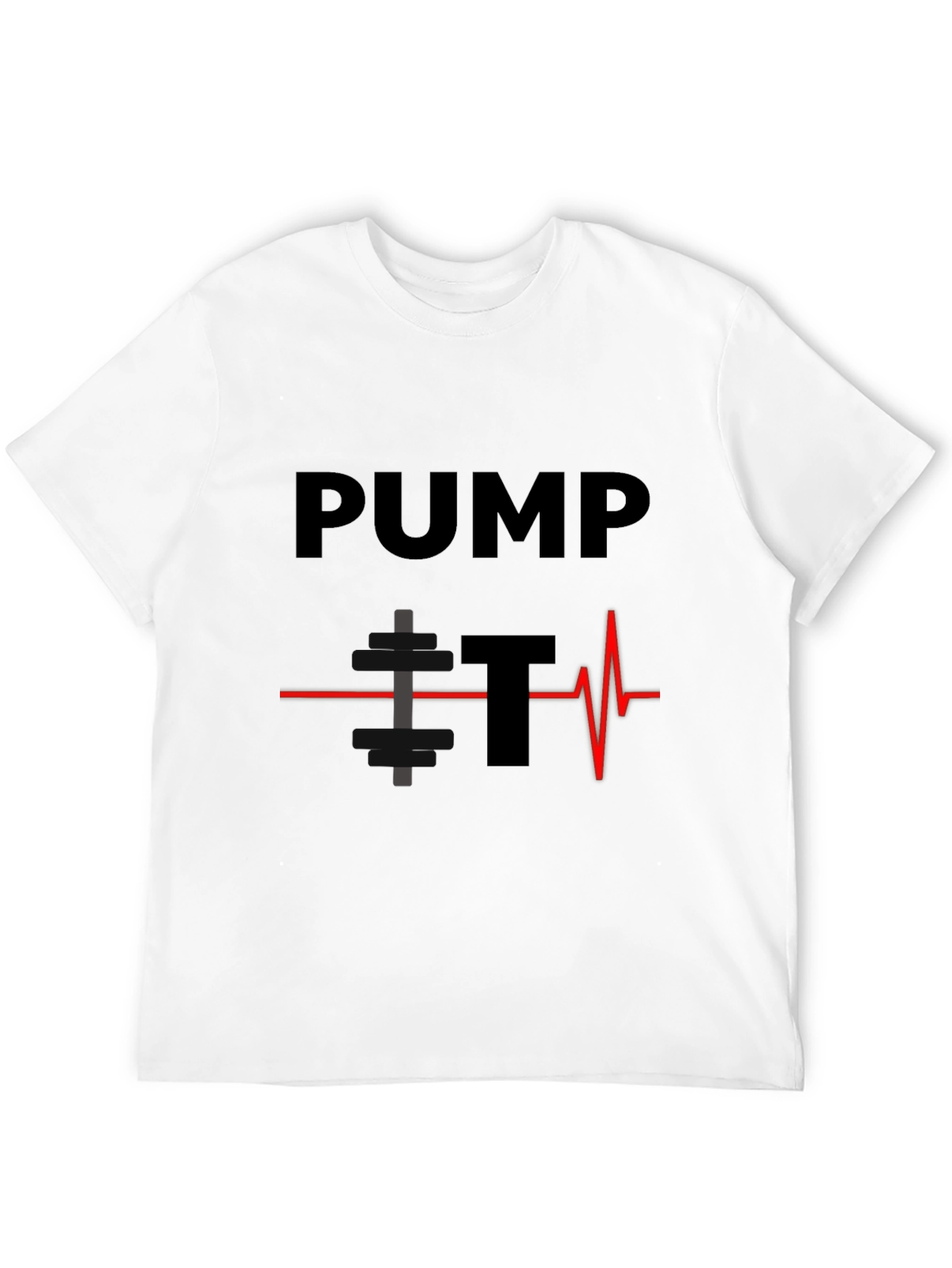 Pump It Heartbeat Graphic Tee - Black