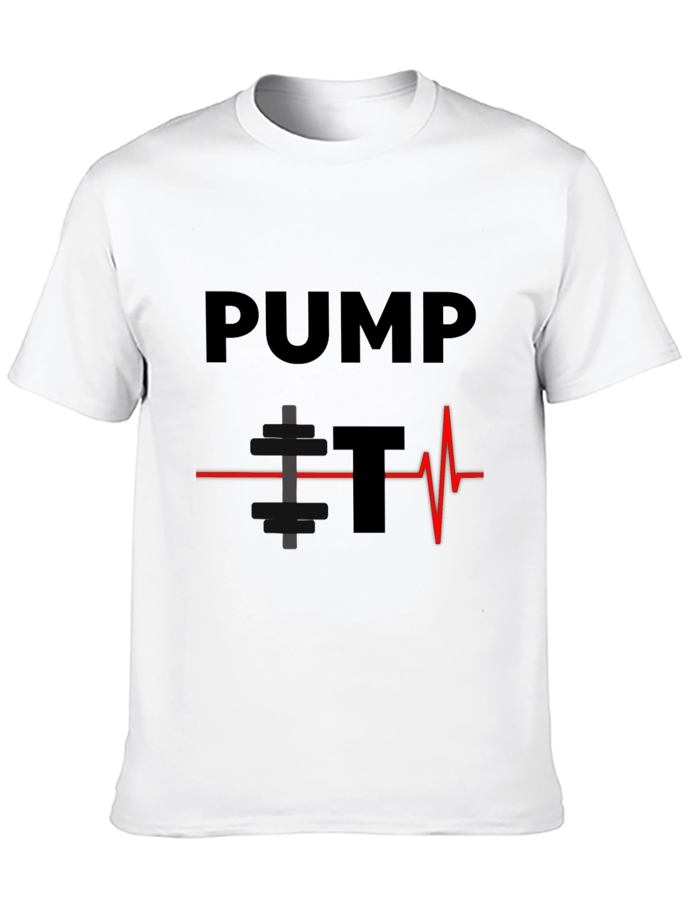 Pump It Heartbeat Graphic Tee - Black
