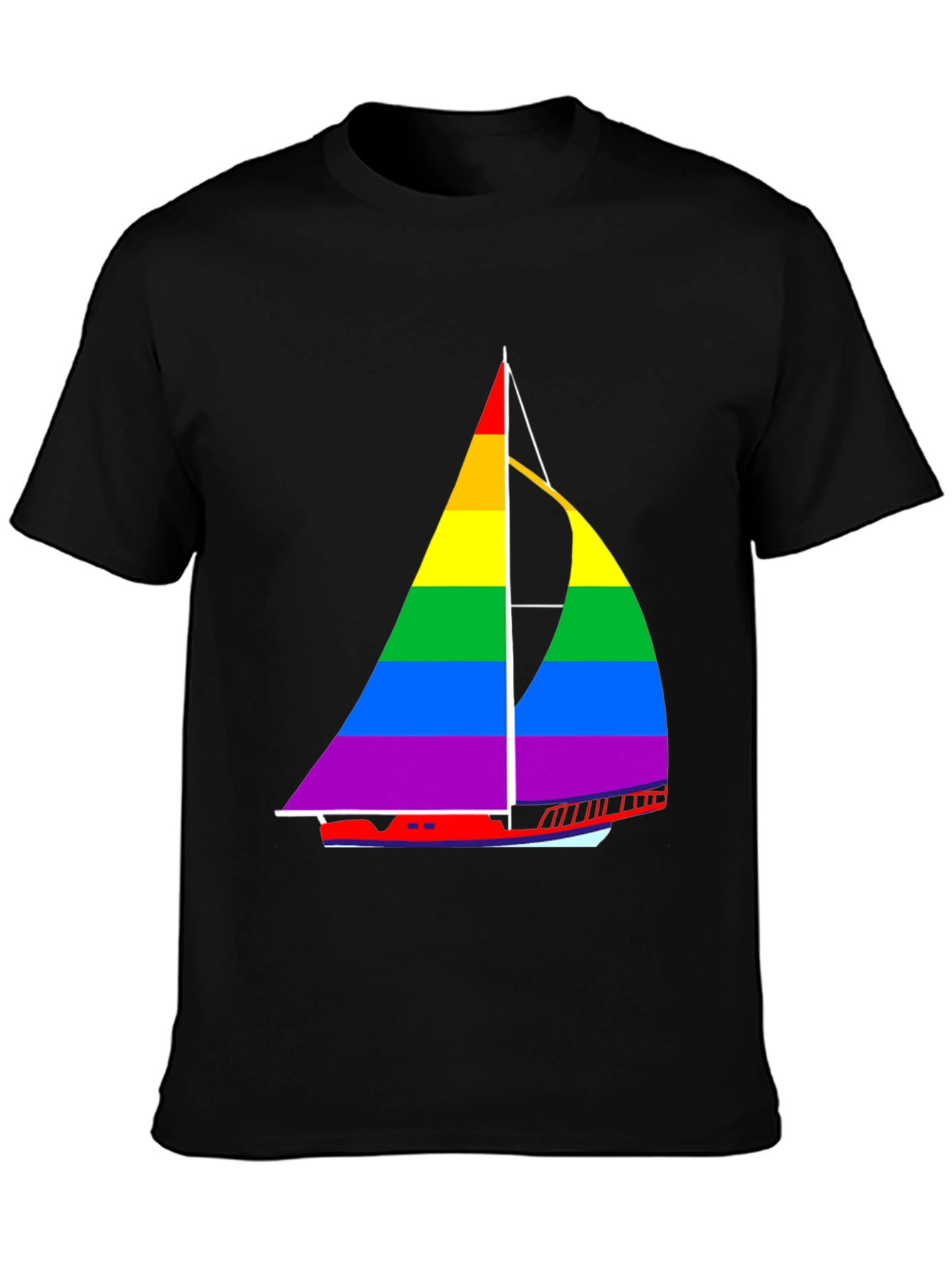 Rainbow Sailboat T-Shirt - Pride Nautical Tee