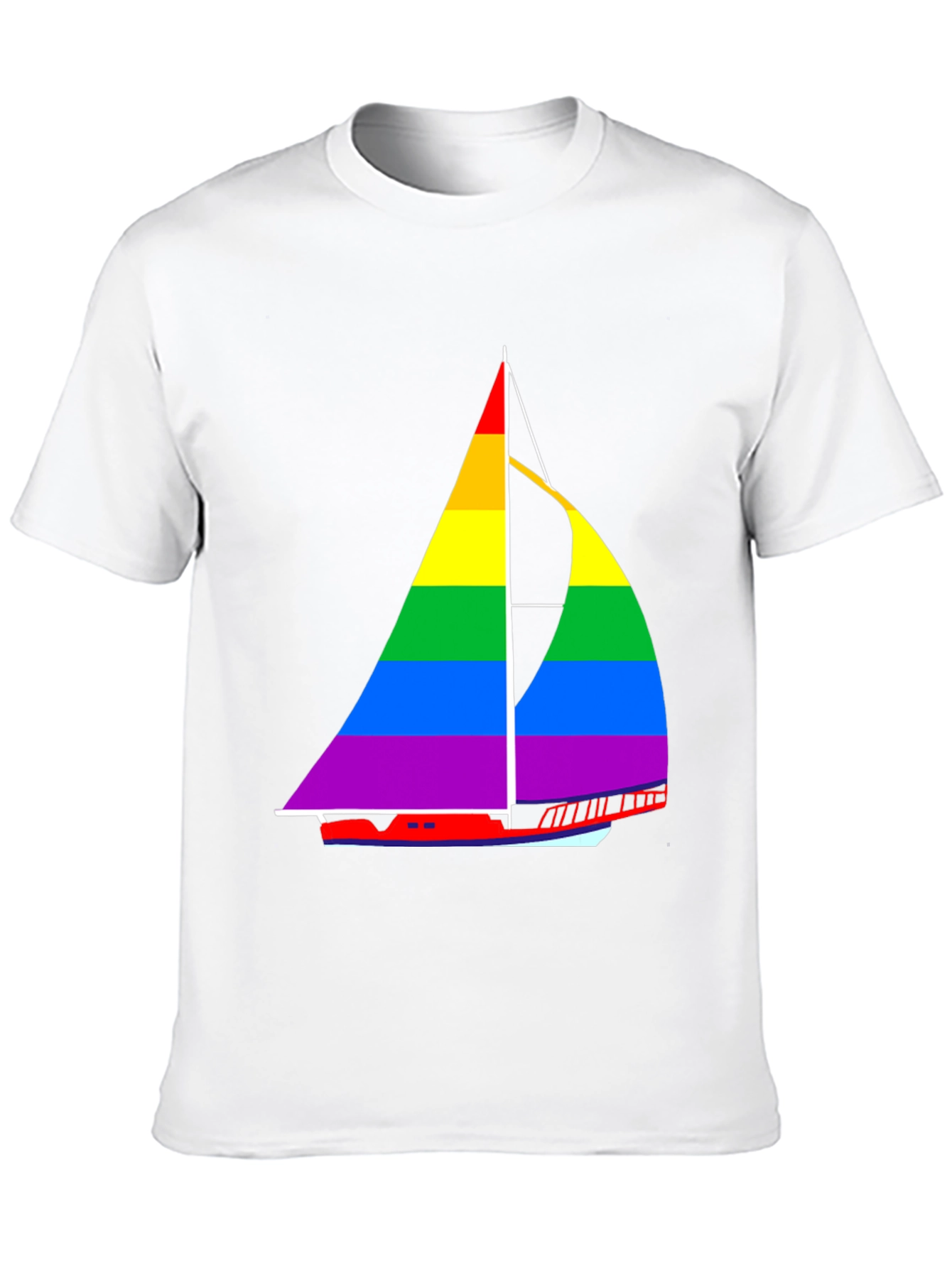 Rainbow Sailboat T-Shirt - Pride Nautical Tee