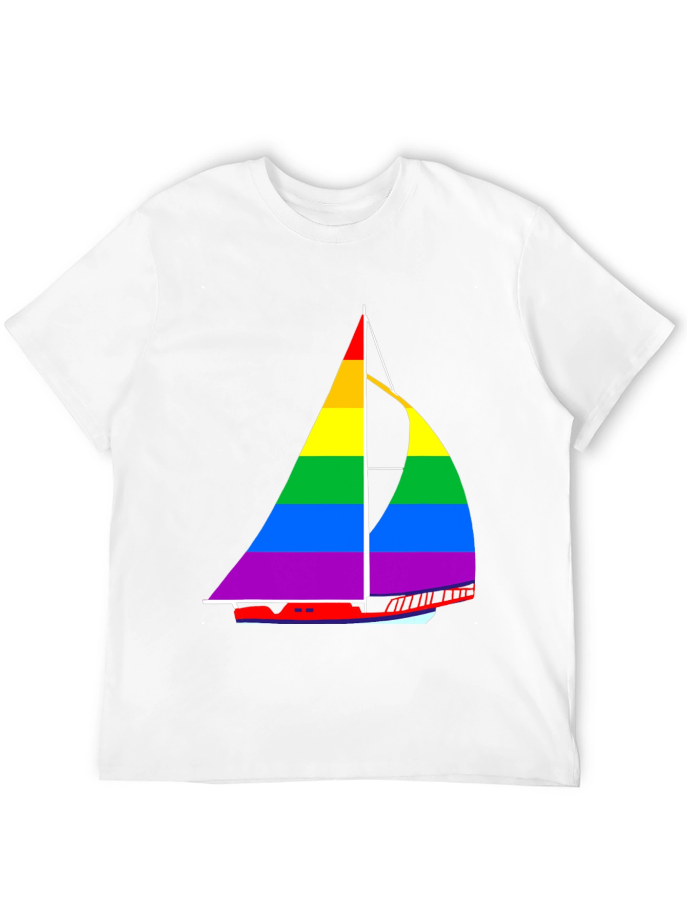 Rainbow Sailboat T-Shirt - Pride Nautical Tee