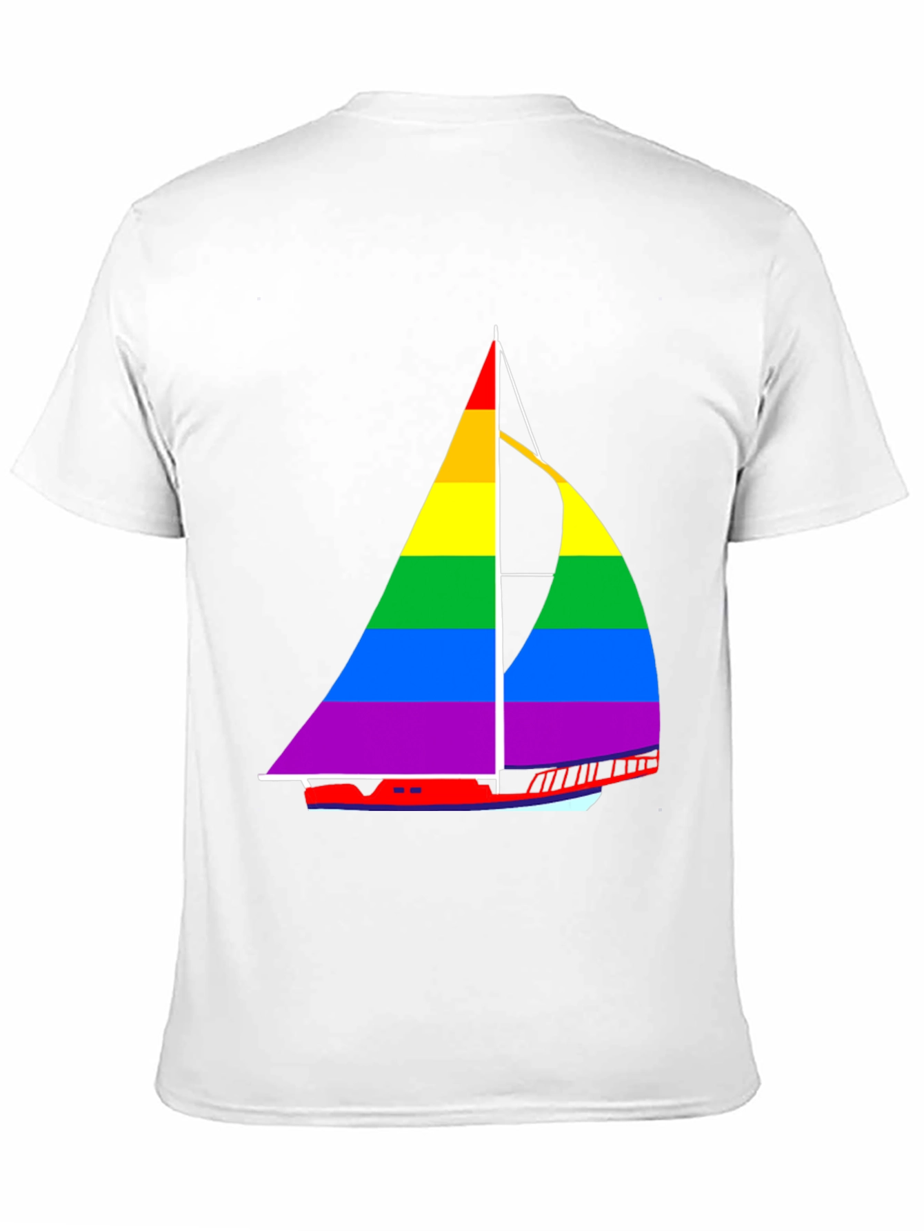 Rainbow Sailboat T-Shirt - Pride Nautical Tee
