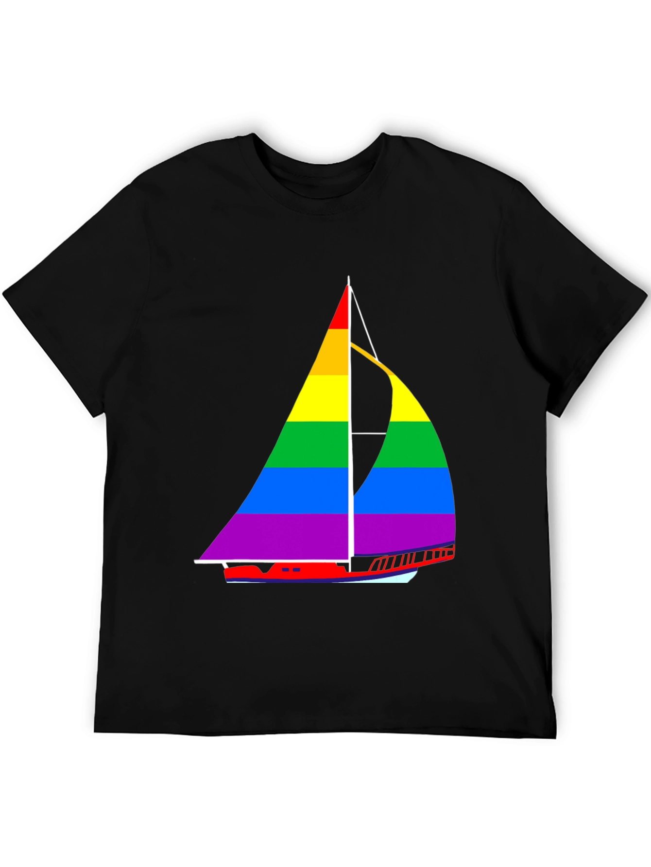 Rainbow Sailboat T-Shirt - Pride Nautical Tee