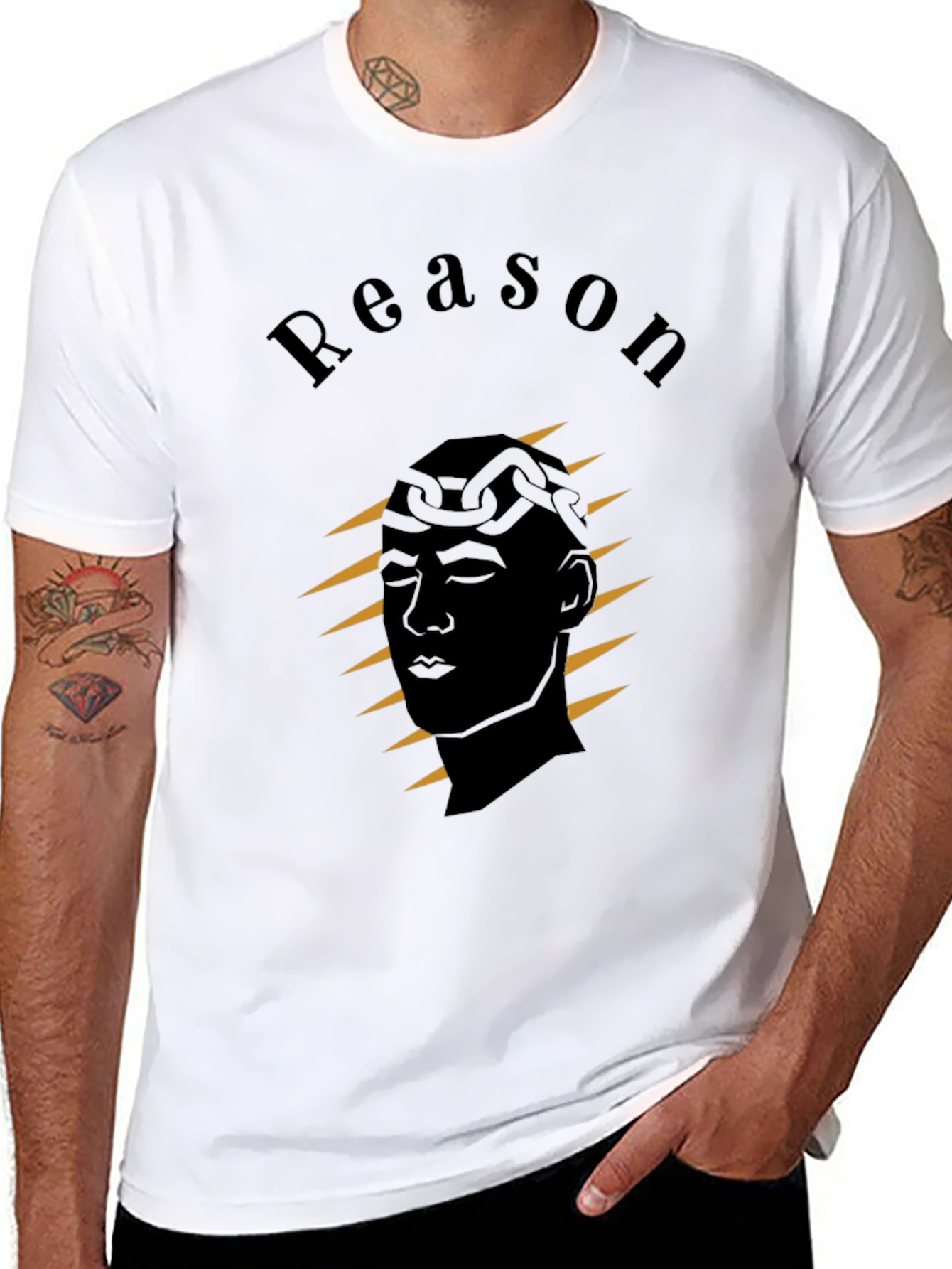 Reason Graphic Print Crew Neck Tee