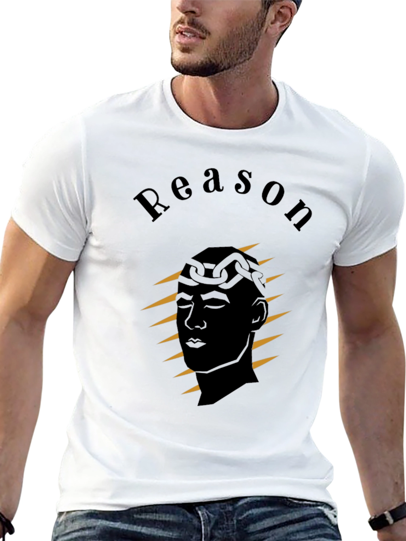 Reason Graphic Print Crew Neck Tee