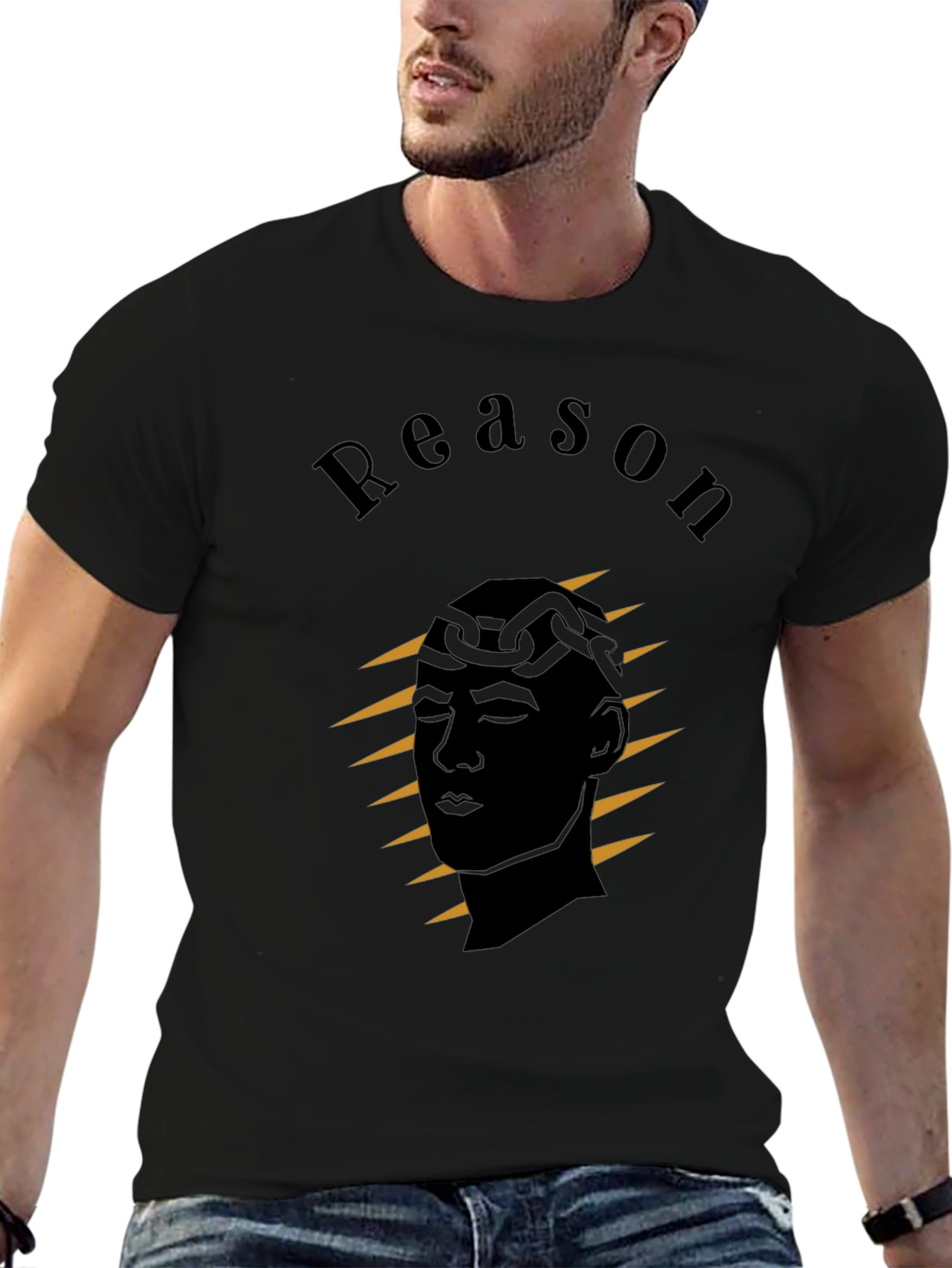 Reason Graphic Print Crew Neck Tee