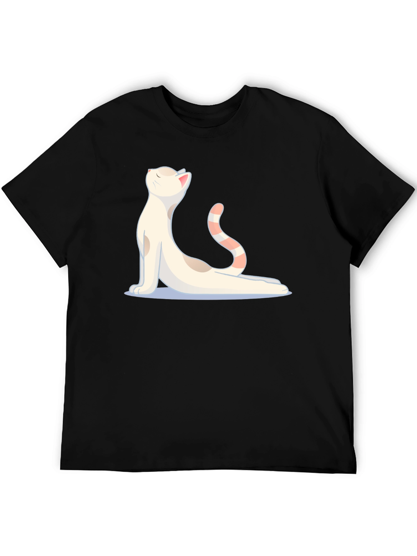 Yoga Cat Graphic Black T-Shirt