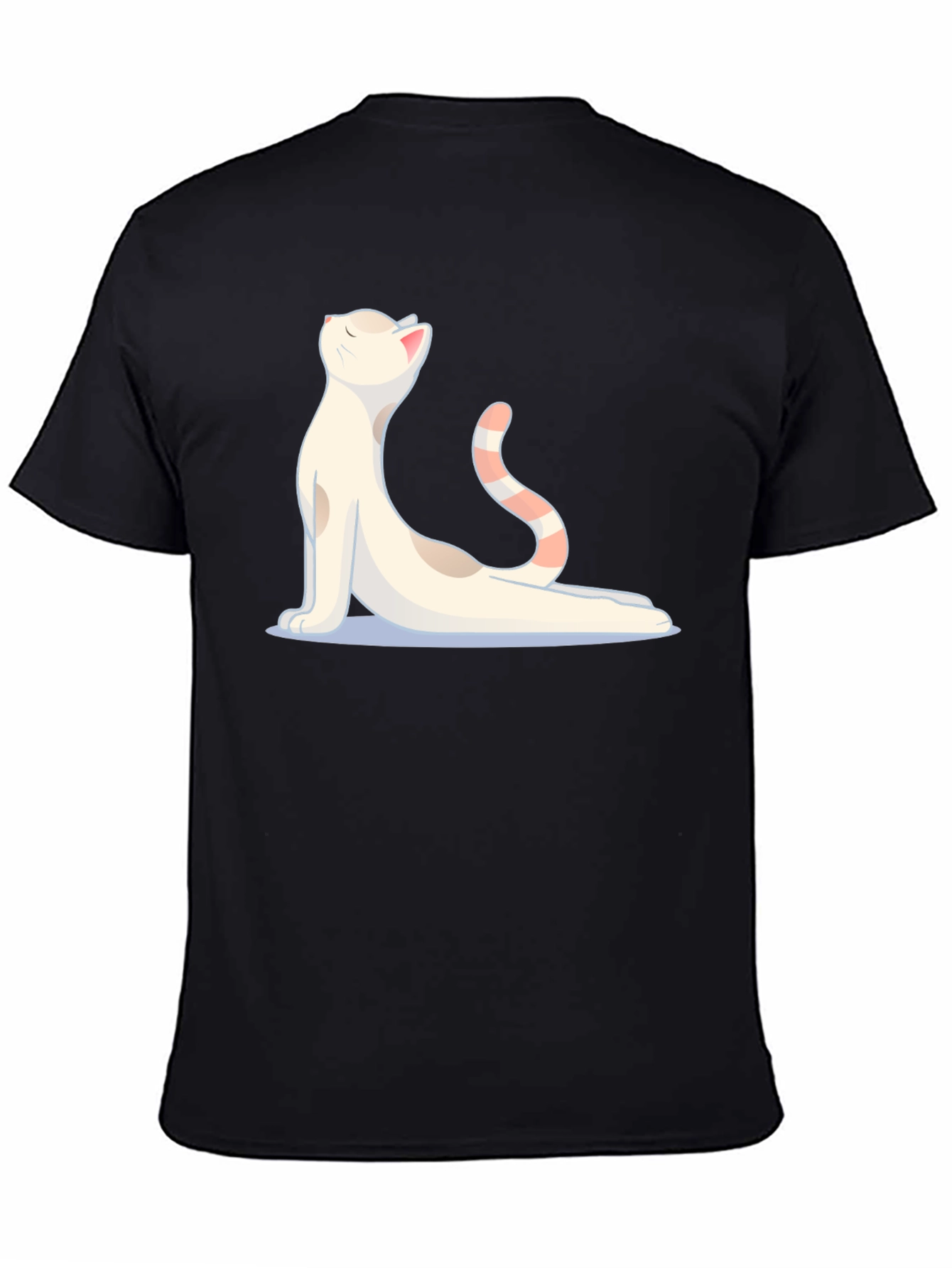 Yoga Cat Graphic Black T-Shirt