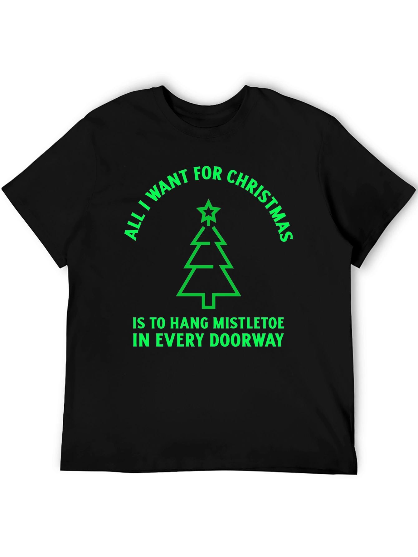 Festive Christmas Tree T-Shirt - Hang Mistletoe