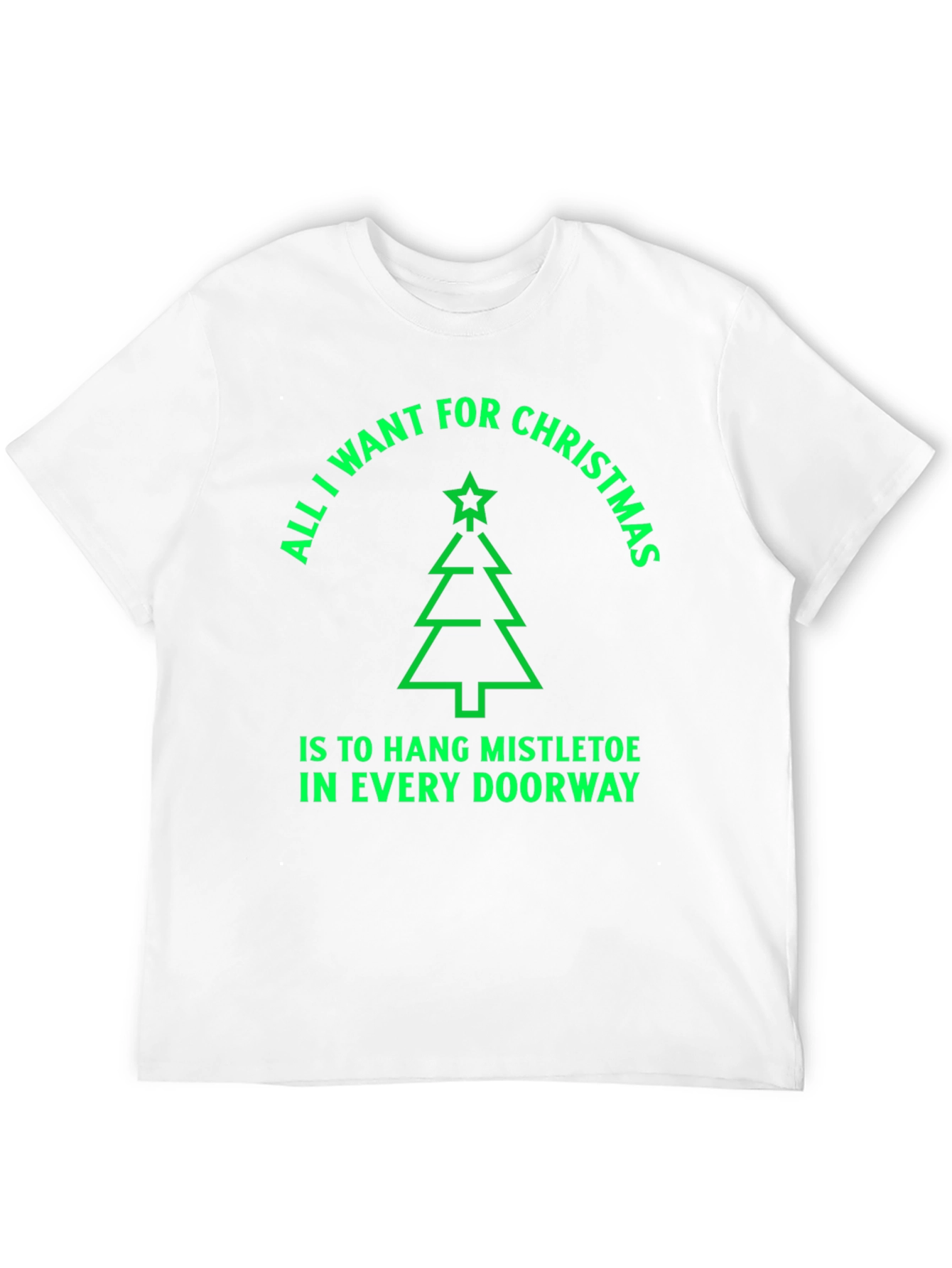 Festive Christmas Tree T-Shirt - Hang Mistletoe