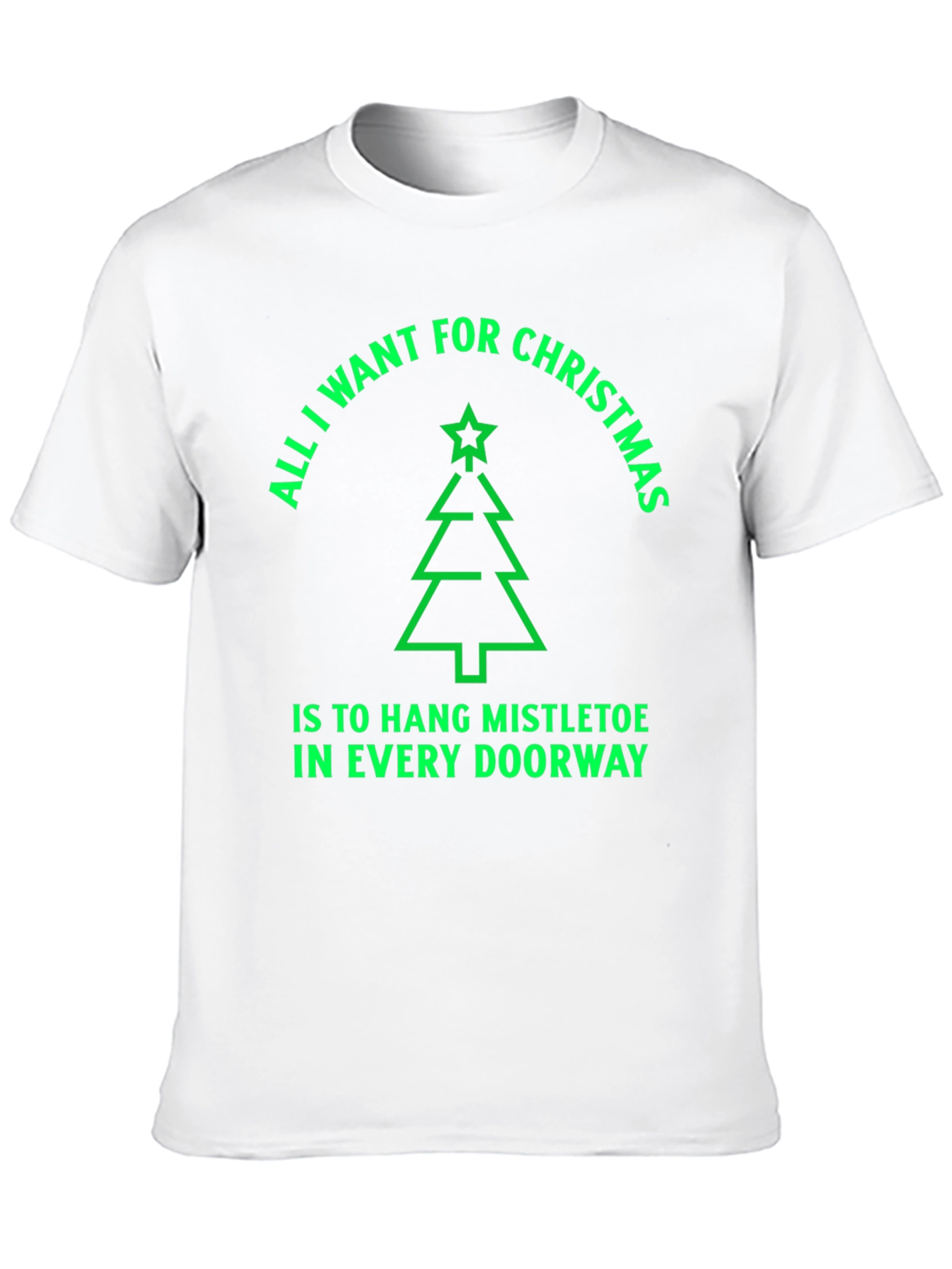 Festive Christmas Tree T-Shirt - Hang Mistletoe