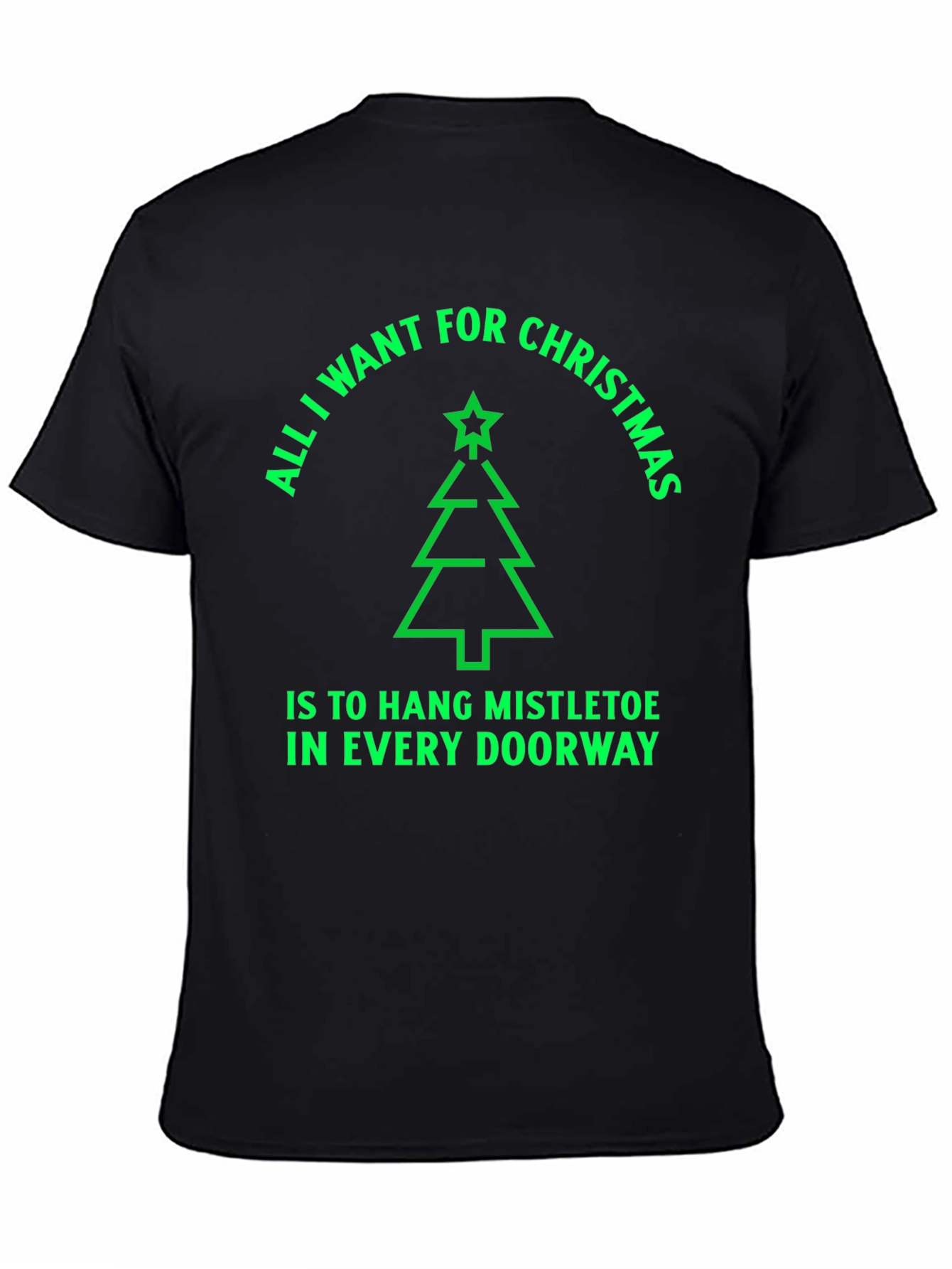 Festive Christmas Tree T-Shirt - Hang Mistletoe