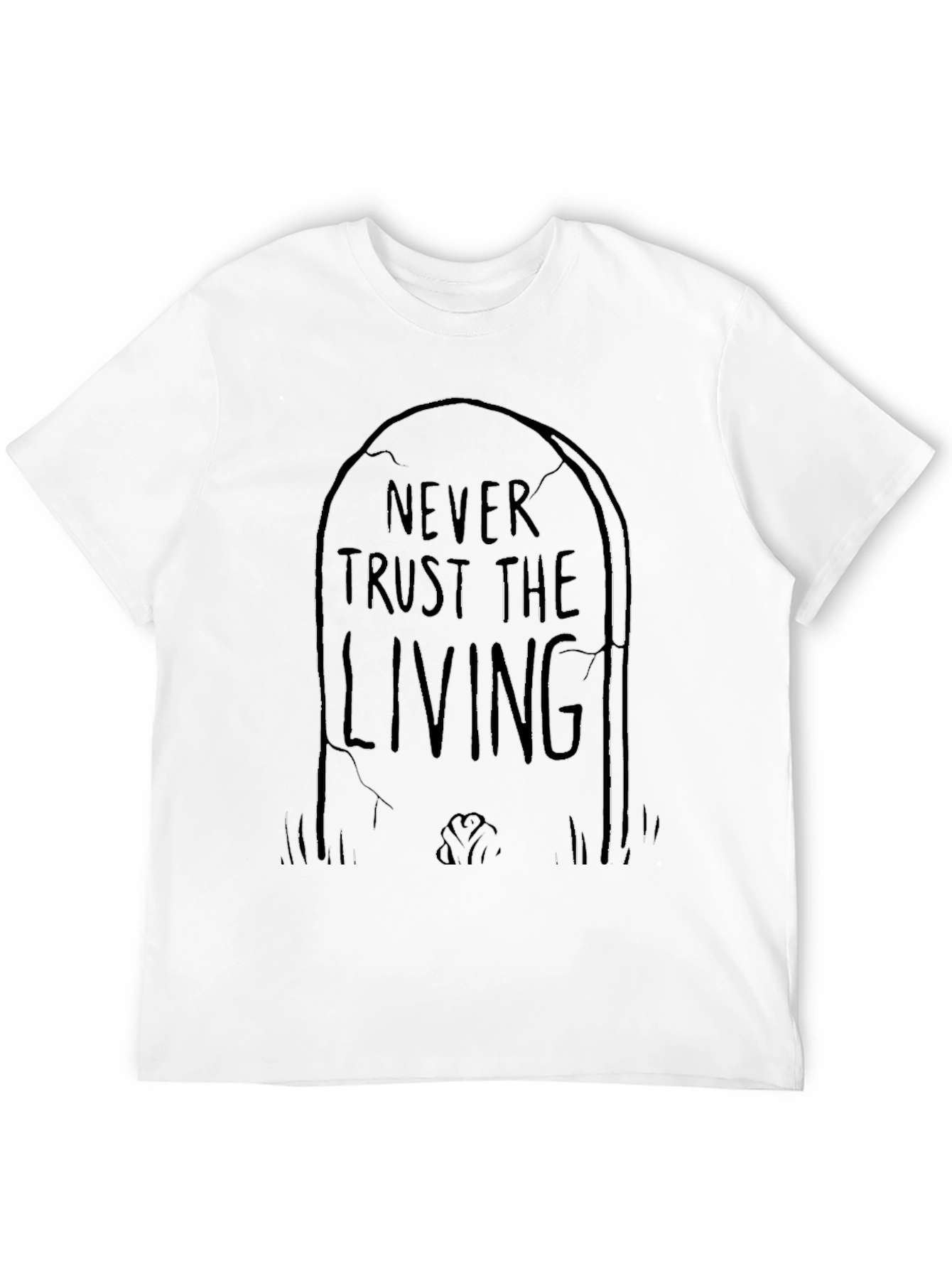 Never Trust the Living Graphic Tee - Black Cotton
