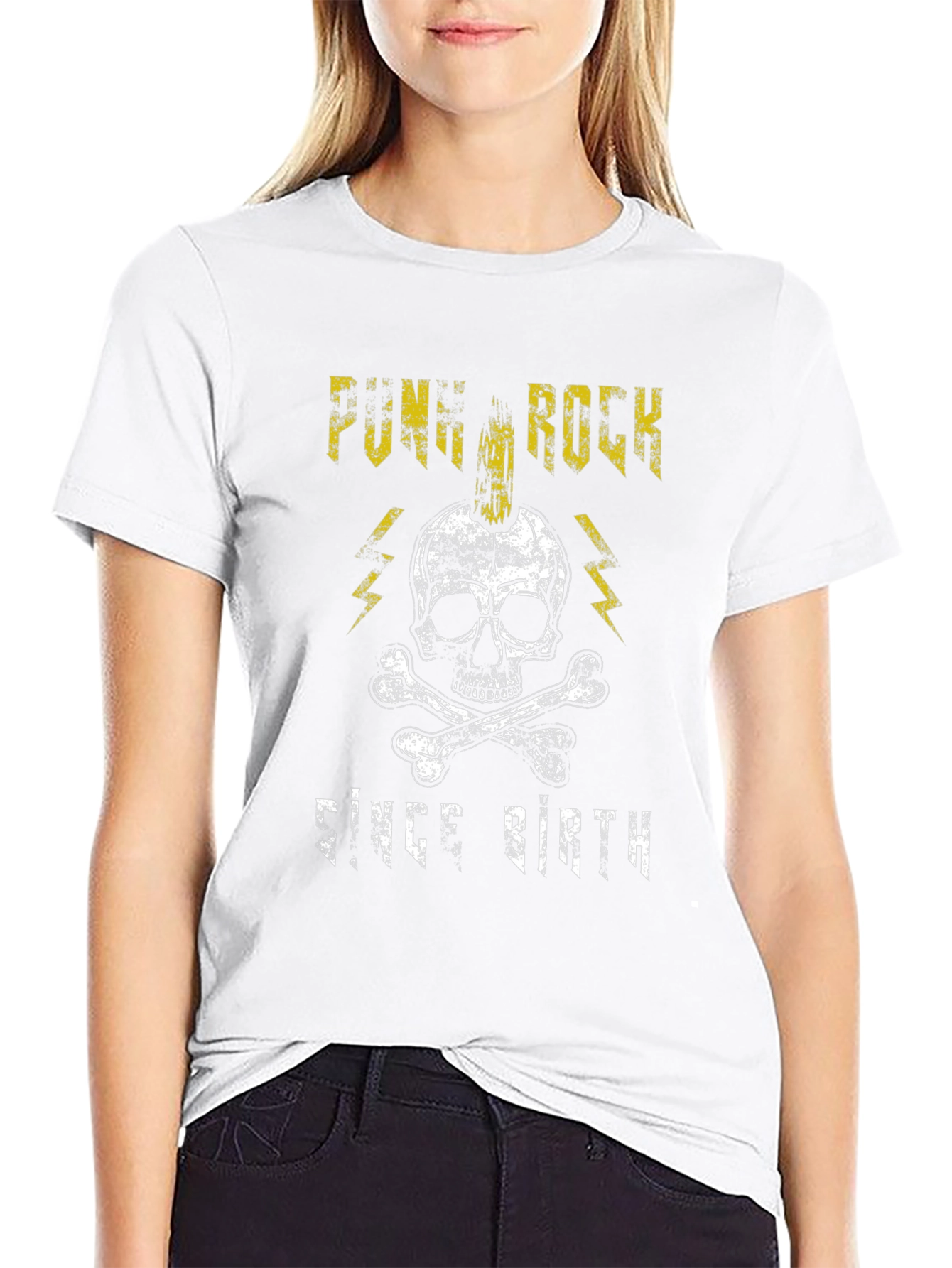 Punk Rock Since Birth Black Graphic T-Shirt