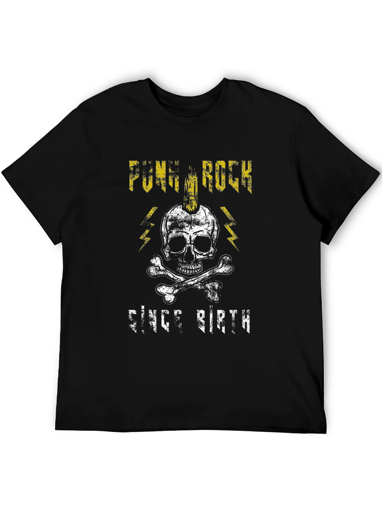 Punk Rock Since Birth Black Graphic T-Shirt