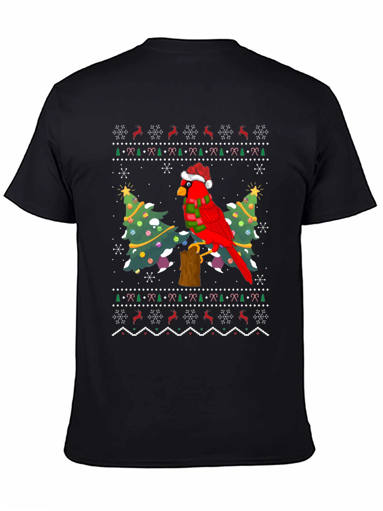 Christmas Cardinal Bird Ugly Sweater T-Shirt
