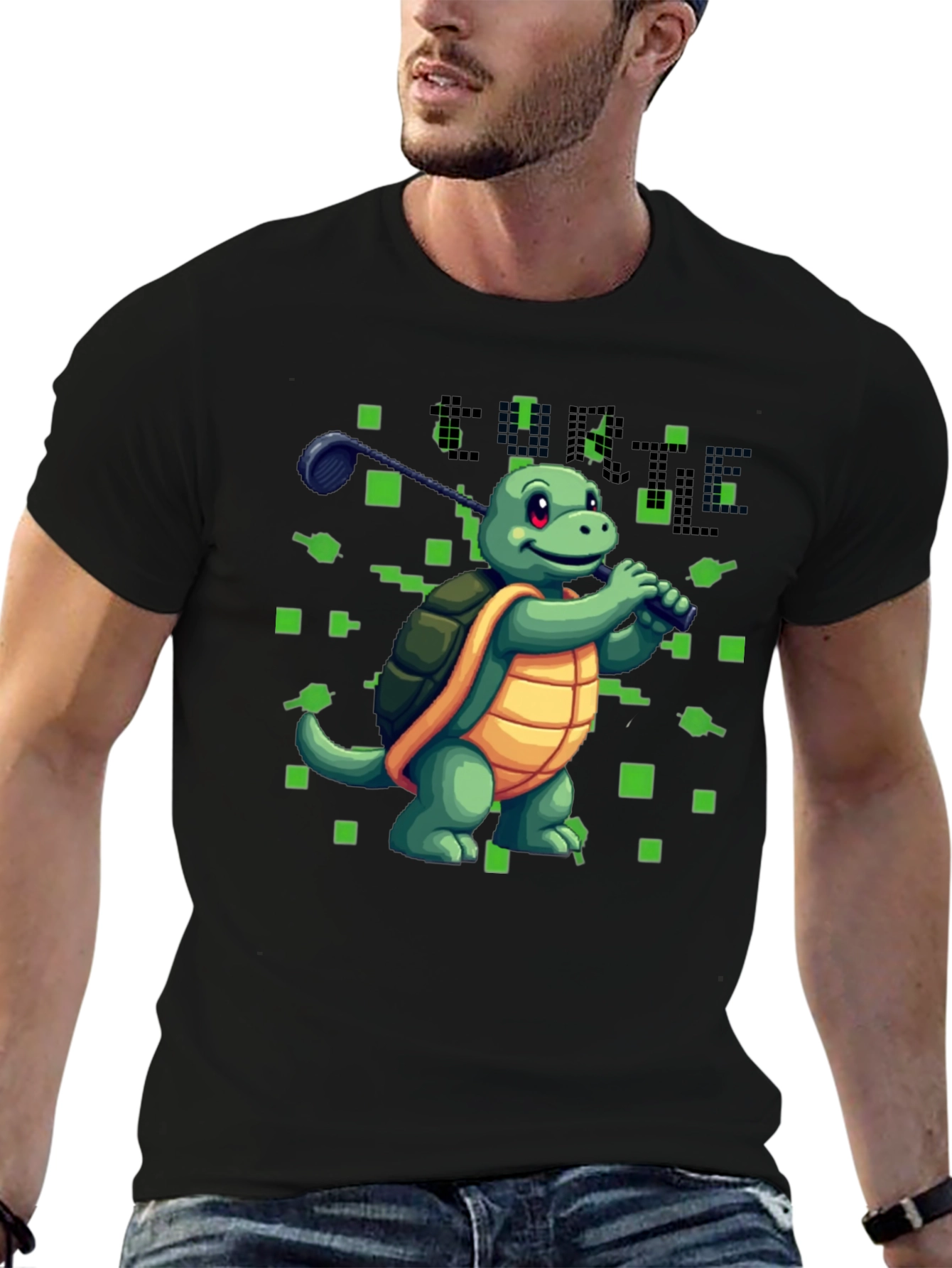 Turtle Golfer Graphic Tee