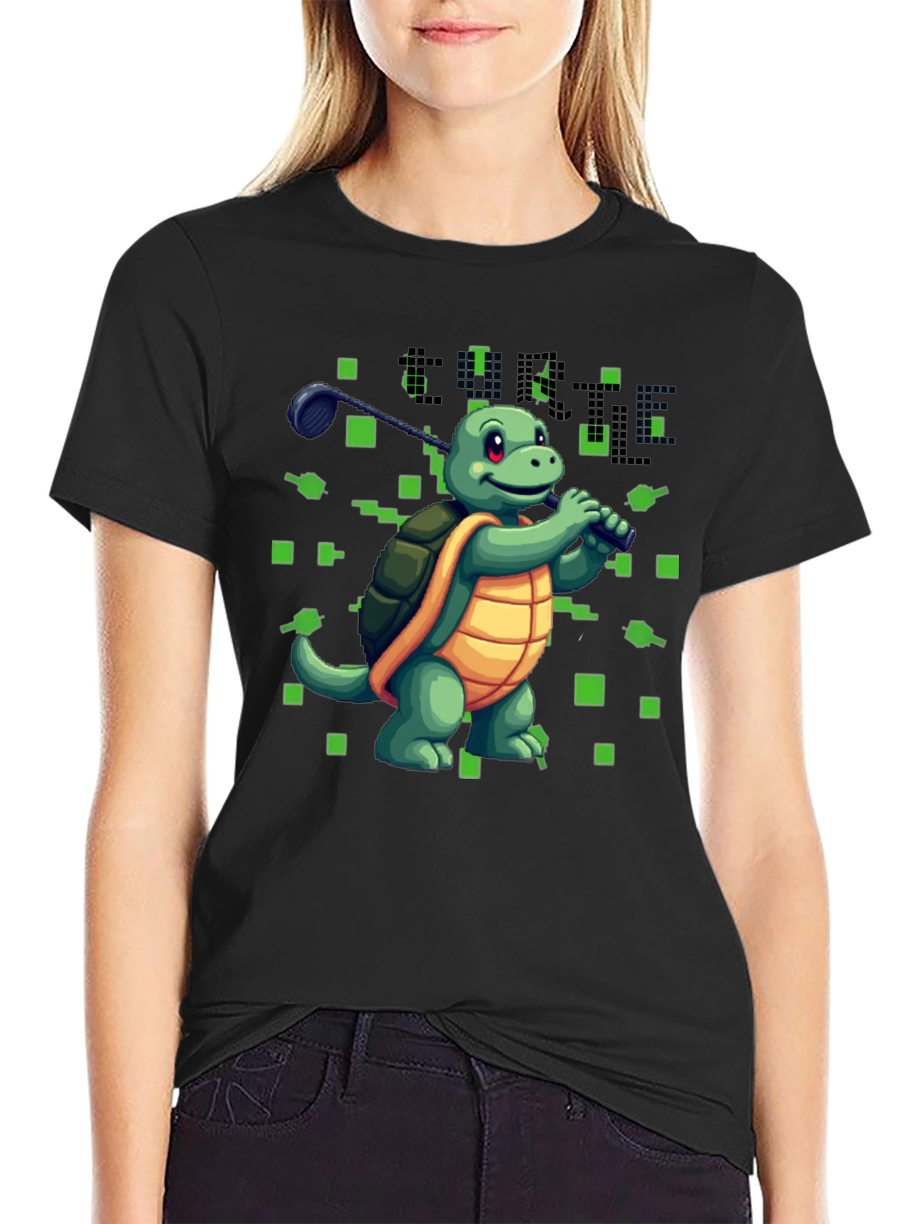 Turtle Golfer Graphic Tee