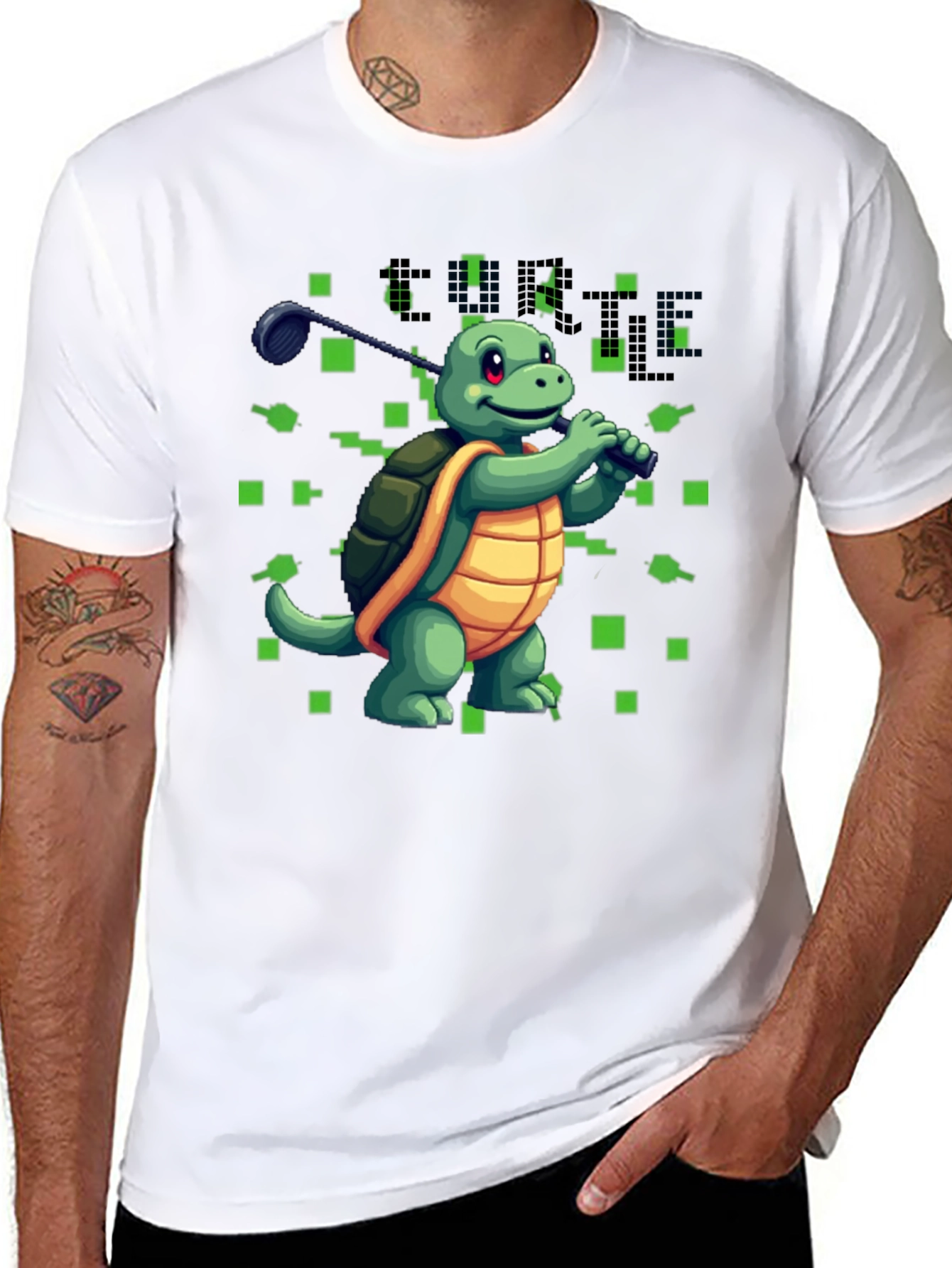 Turtle Golfer Graphic Tee