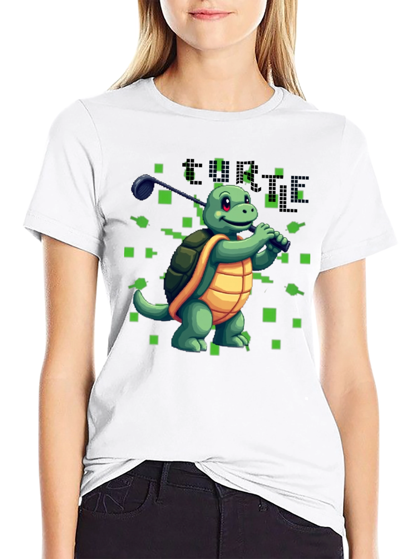 Turtle Golfer Graphic Tee