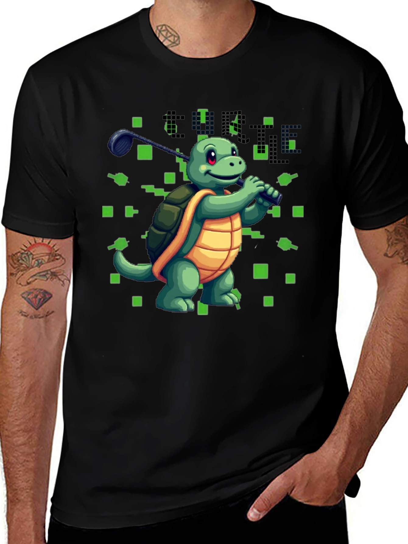 Turtle Golfer Graphic Tee