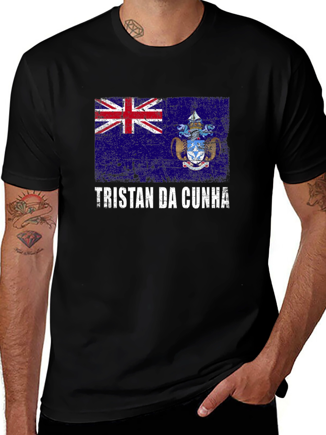 Tristan da Cunha Flag Graphic T-Shirt