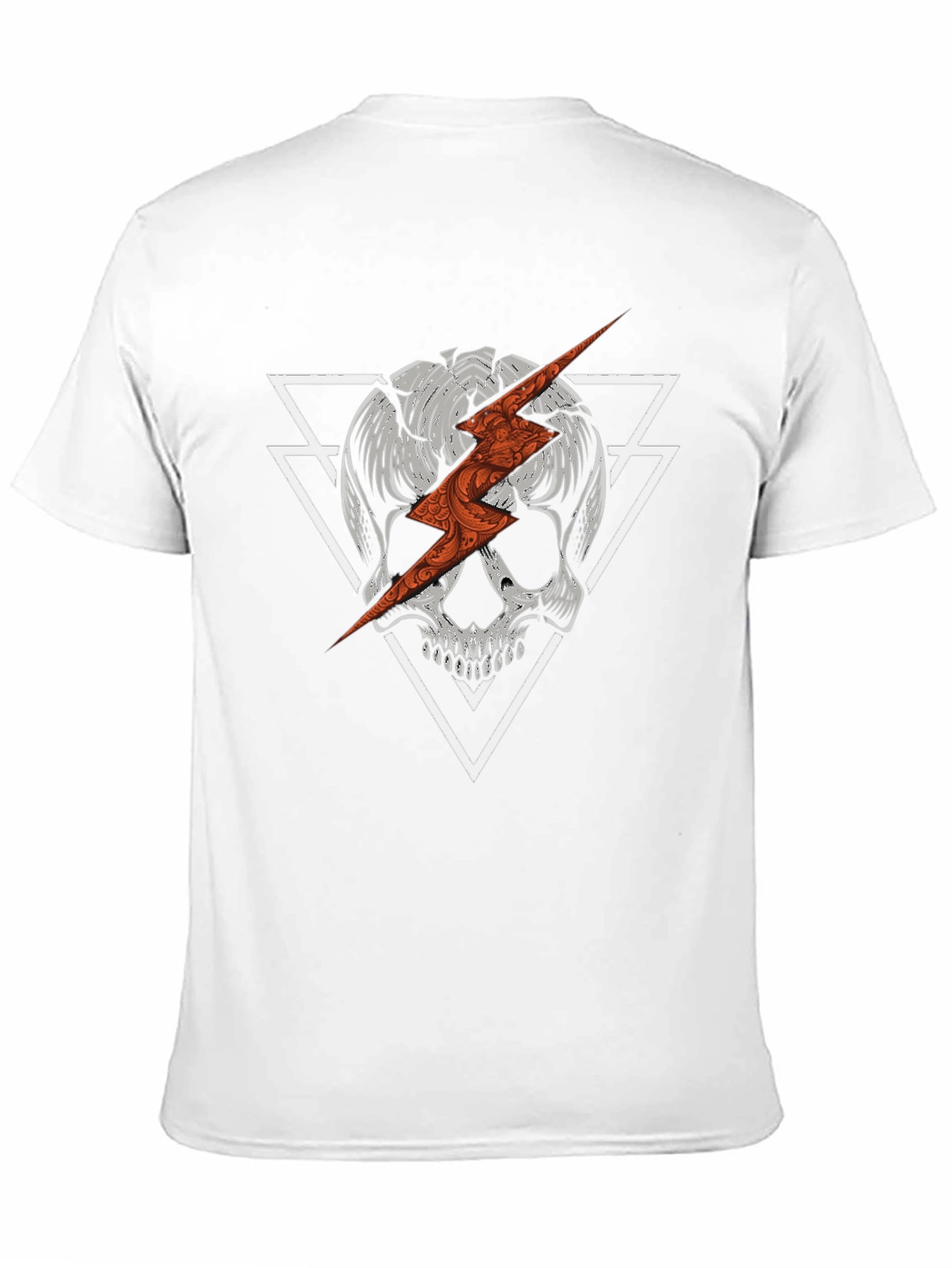 Skull & Lightning Bolt Graphic Tee - Modern Edge