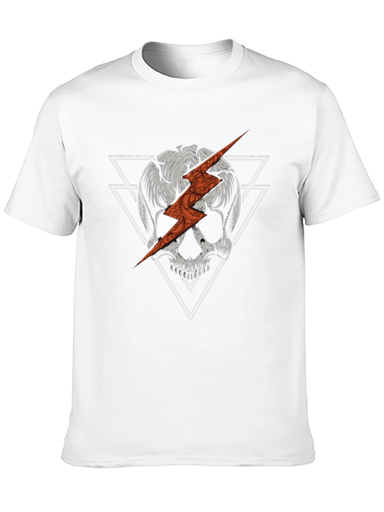 Skull & Lightning Bolt Graphic Tee - Modern Edge