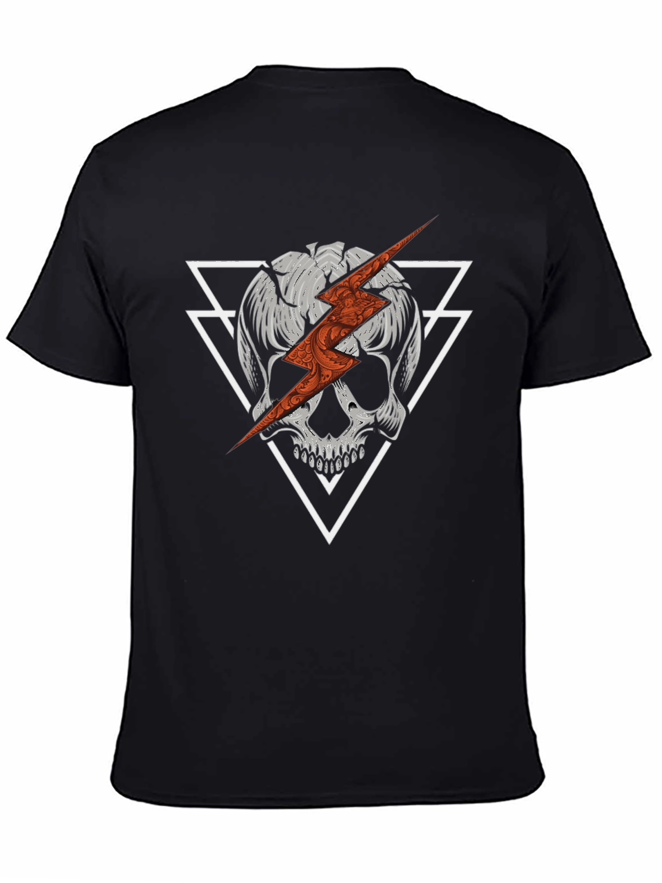 Skull & Lightning Bolt Graphic Tee - Modern Edge
