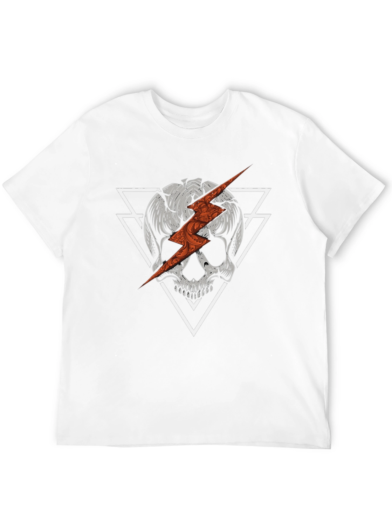 Skull & Lightning Bolt Graphic Tee - Modern Edge