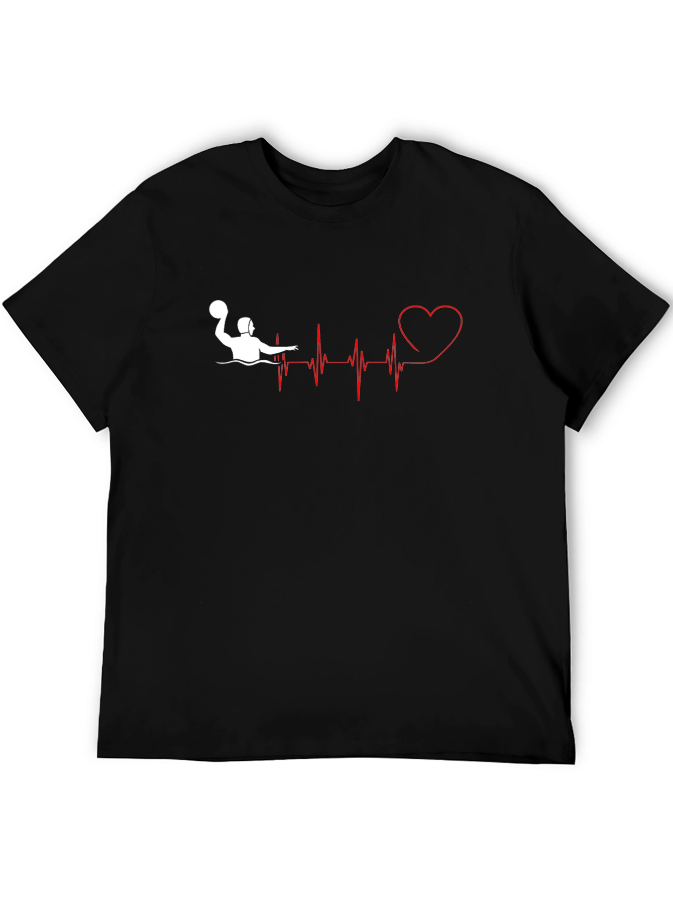 Water Polo Heartbeat T-Shirt - Passionate Athlete Tee