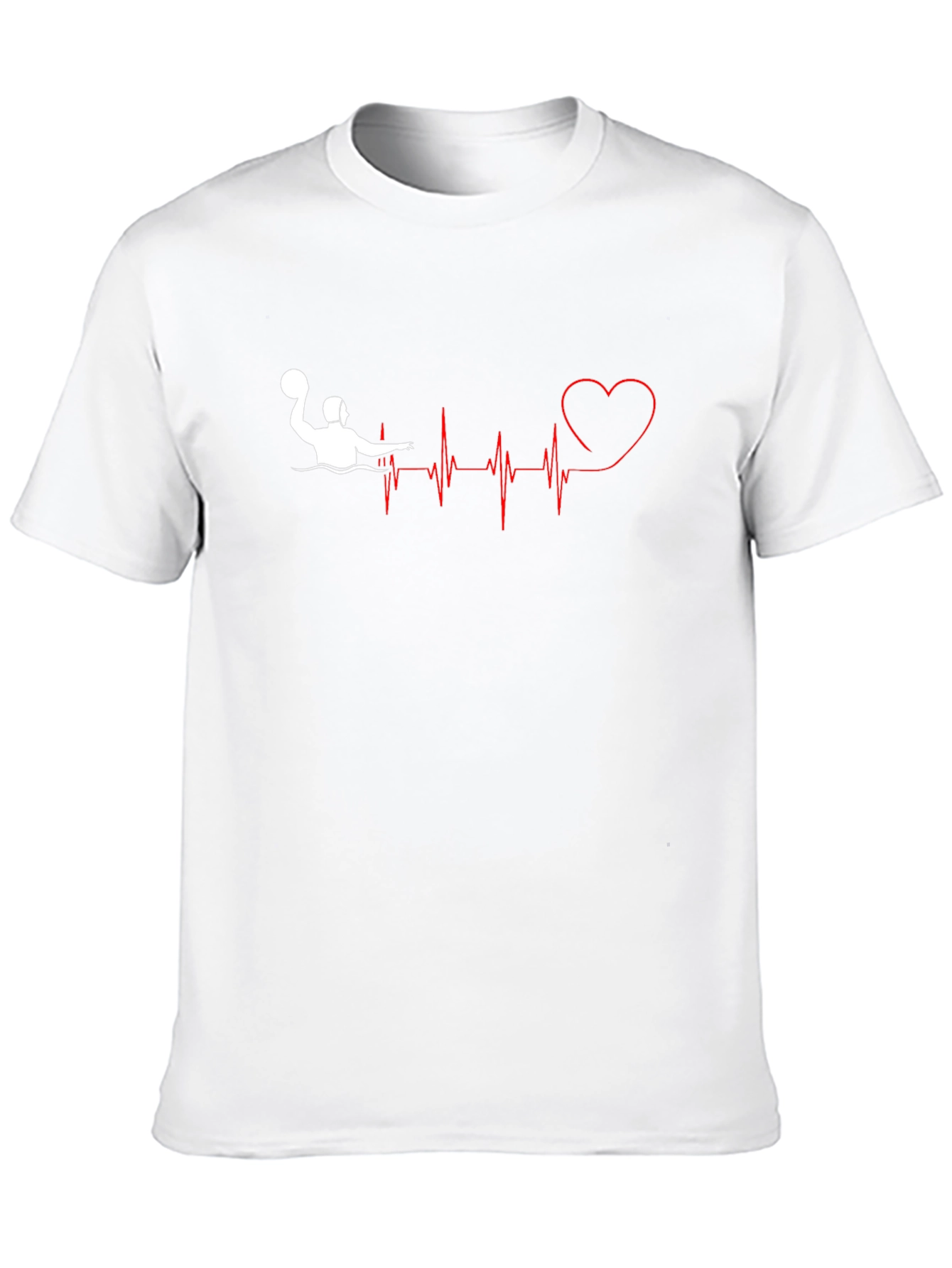 Water Polo Heartbeat T-Shirt - Passionate Athlete Tee