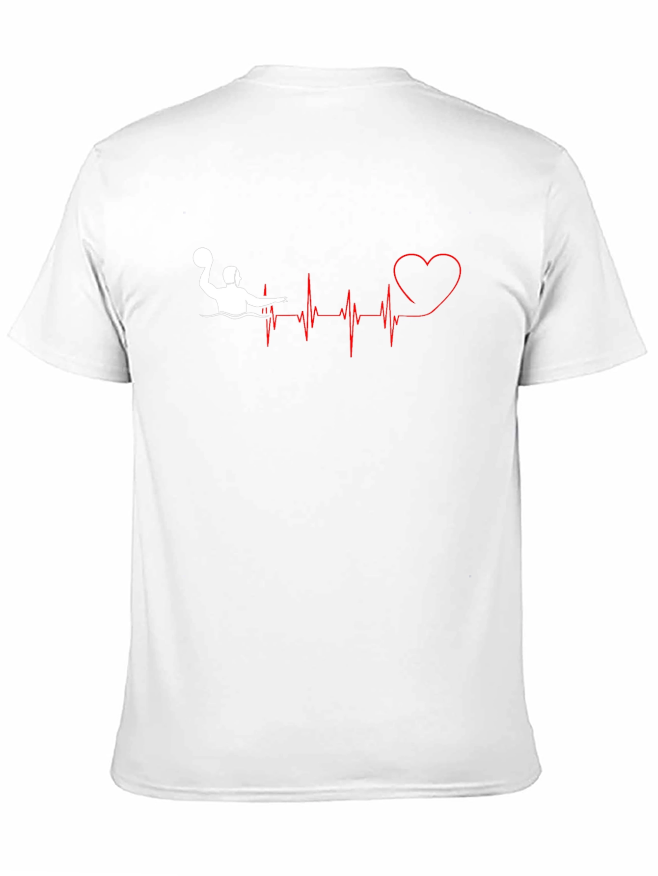 Water Polo Heartbeat T-Shirt - Passionate Athlete Tee