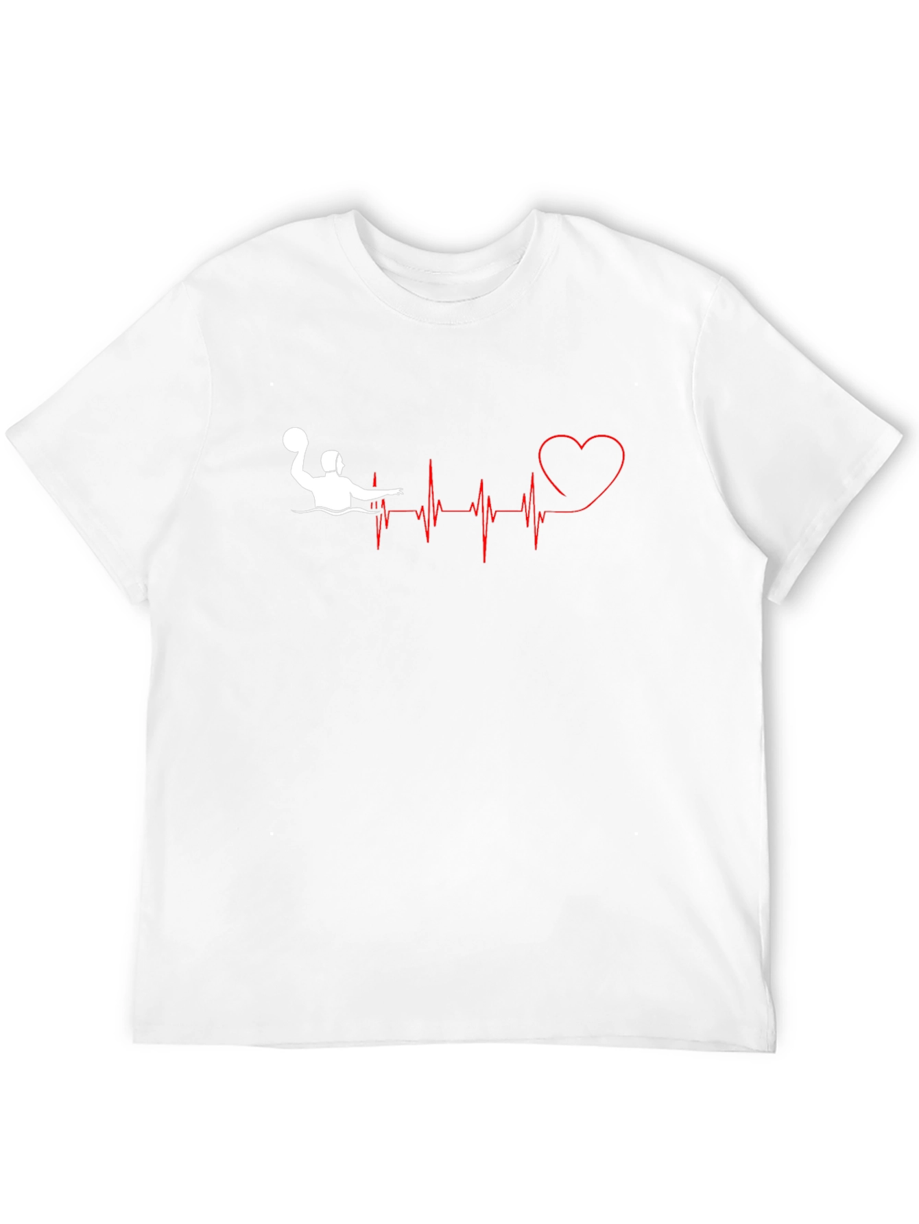 Water Polo Heartbeat T-Shirt - Passionate Athlete Tee