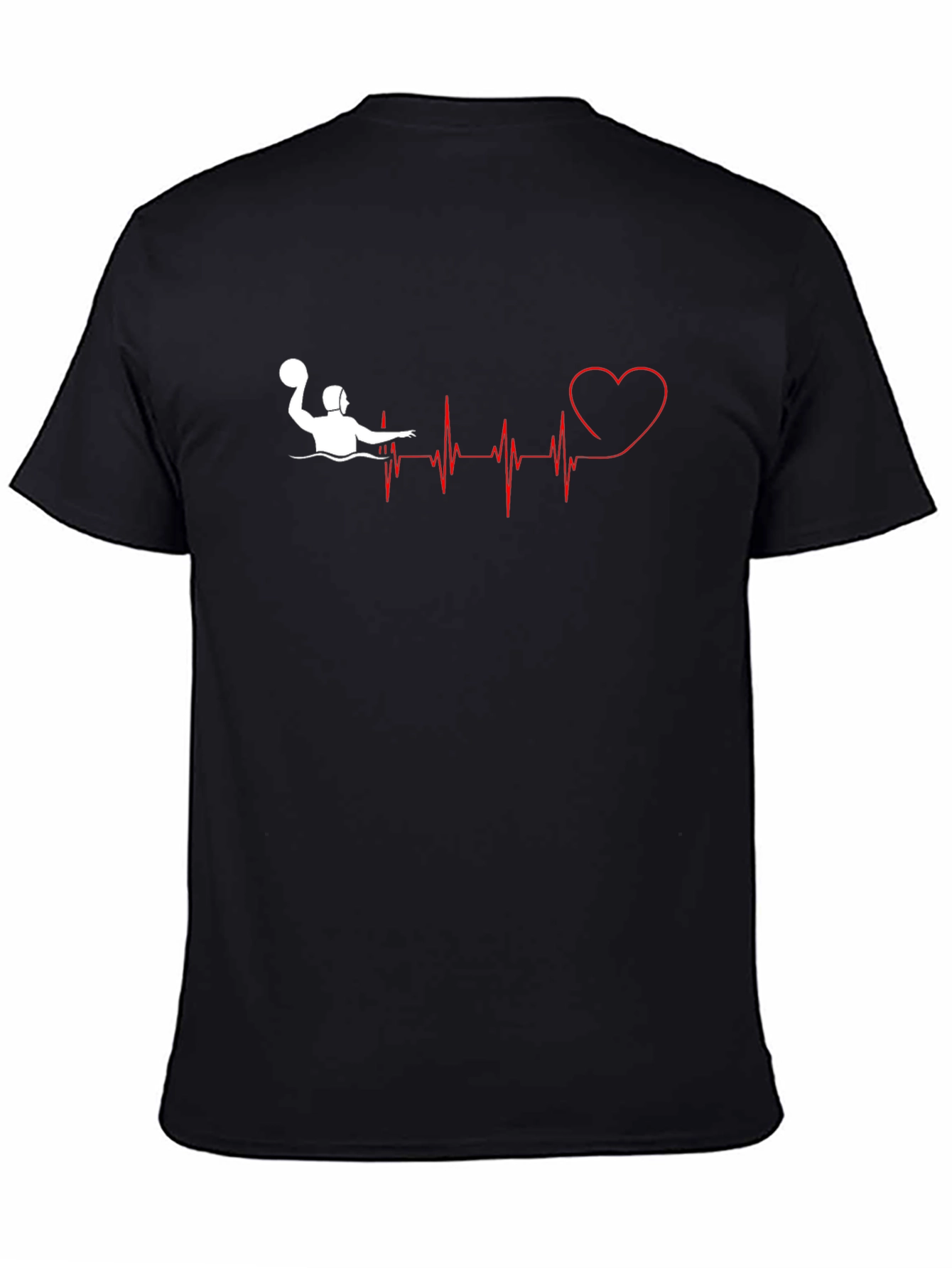 Water Polo Heartbeat T-Shirt - Passionate Athlete Tee