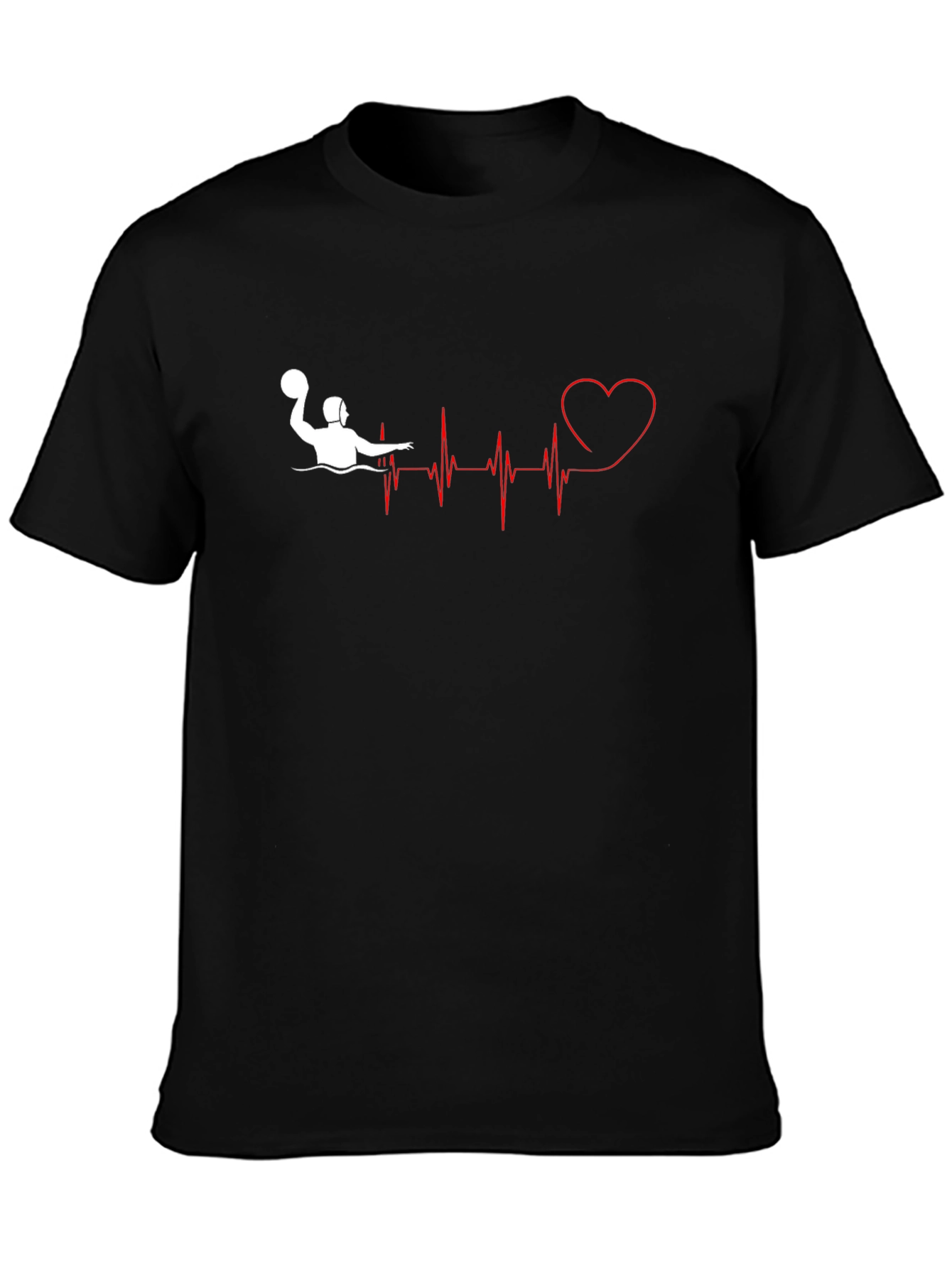 Water Polo Heartbeat T-Shirt - Passionate Athlete Tee