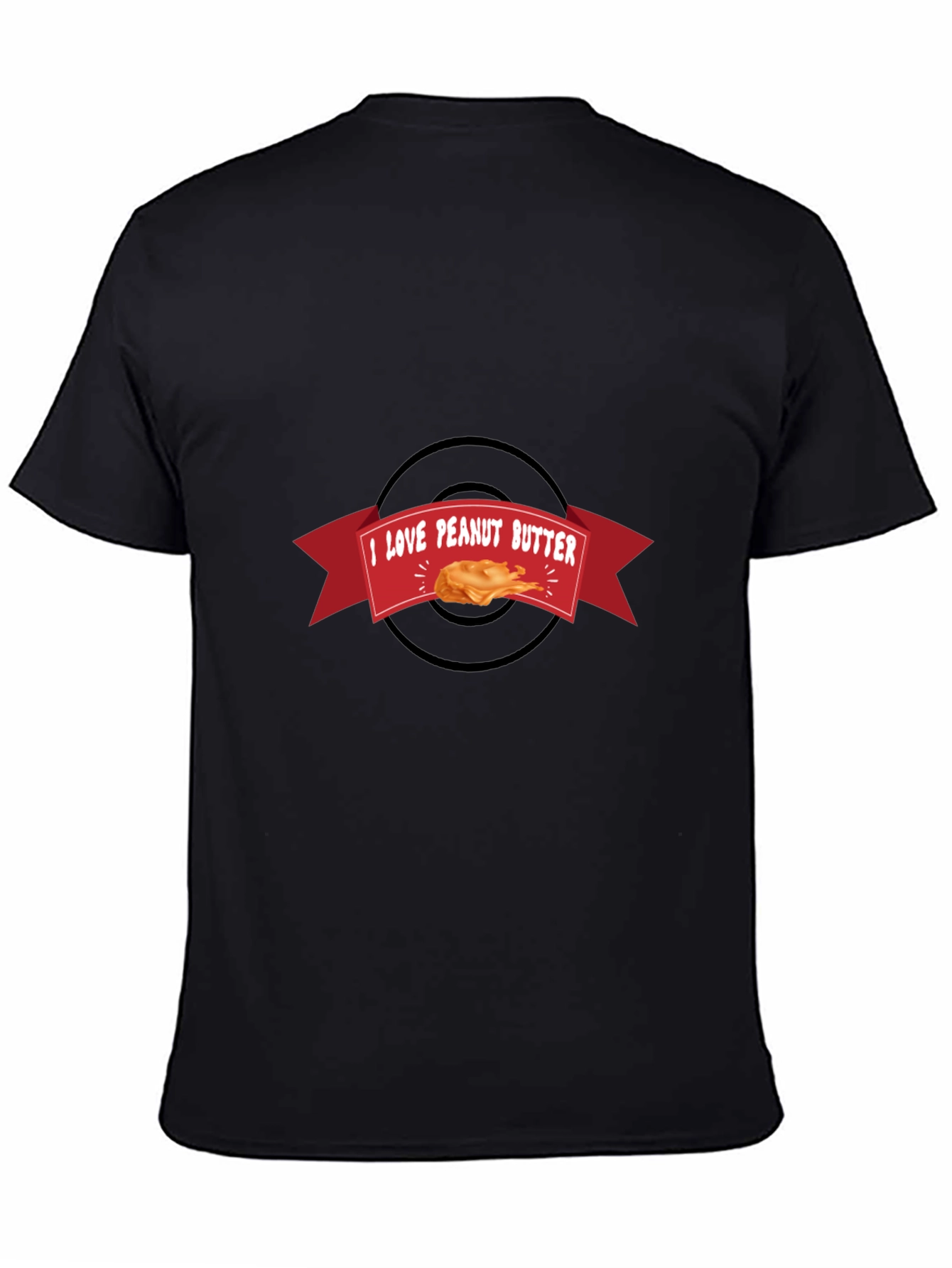 I Love Peanut Butter Black T-Shirt