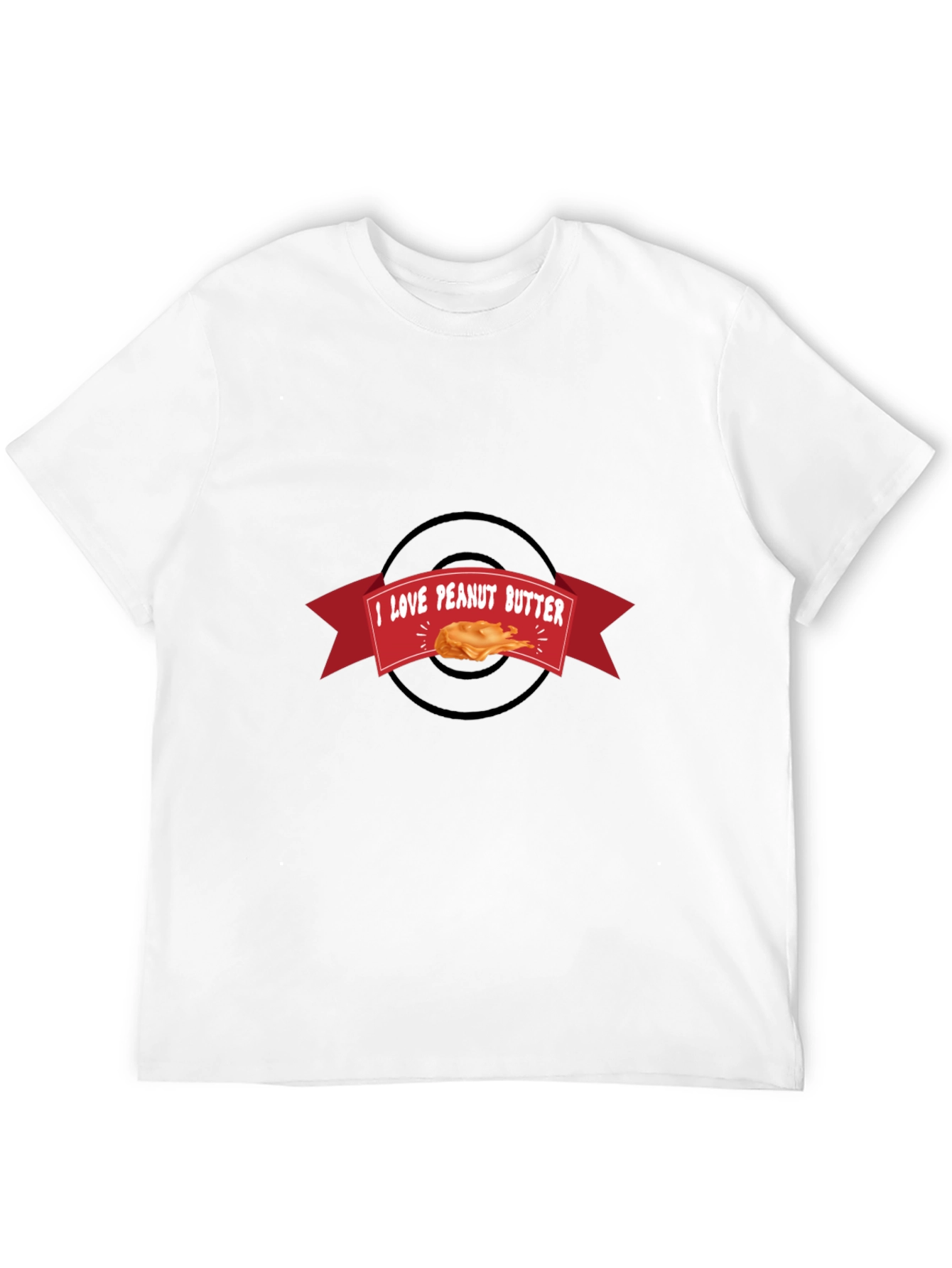 I Love Peanut Butter Black T-Shirt