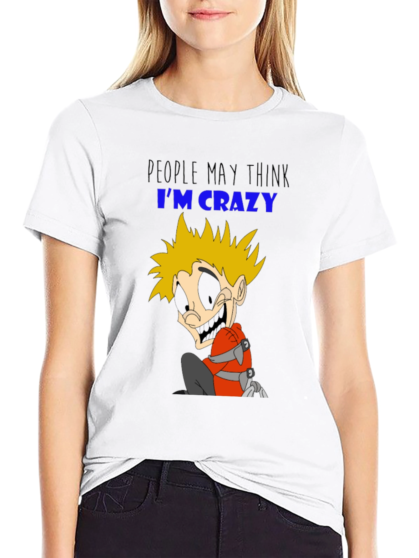 Crazy Character Graphic T-Shirt - Black Cotton Tee